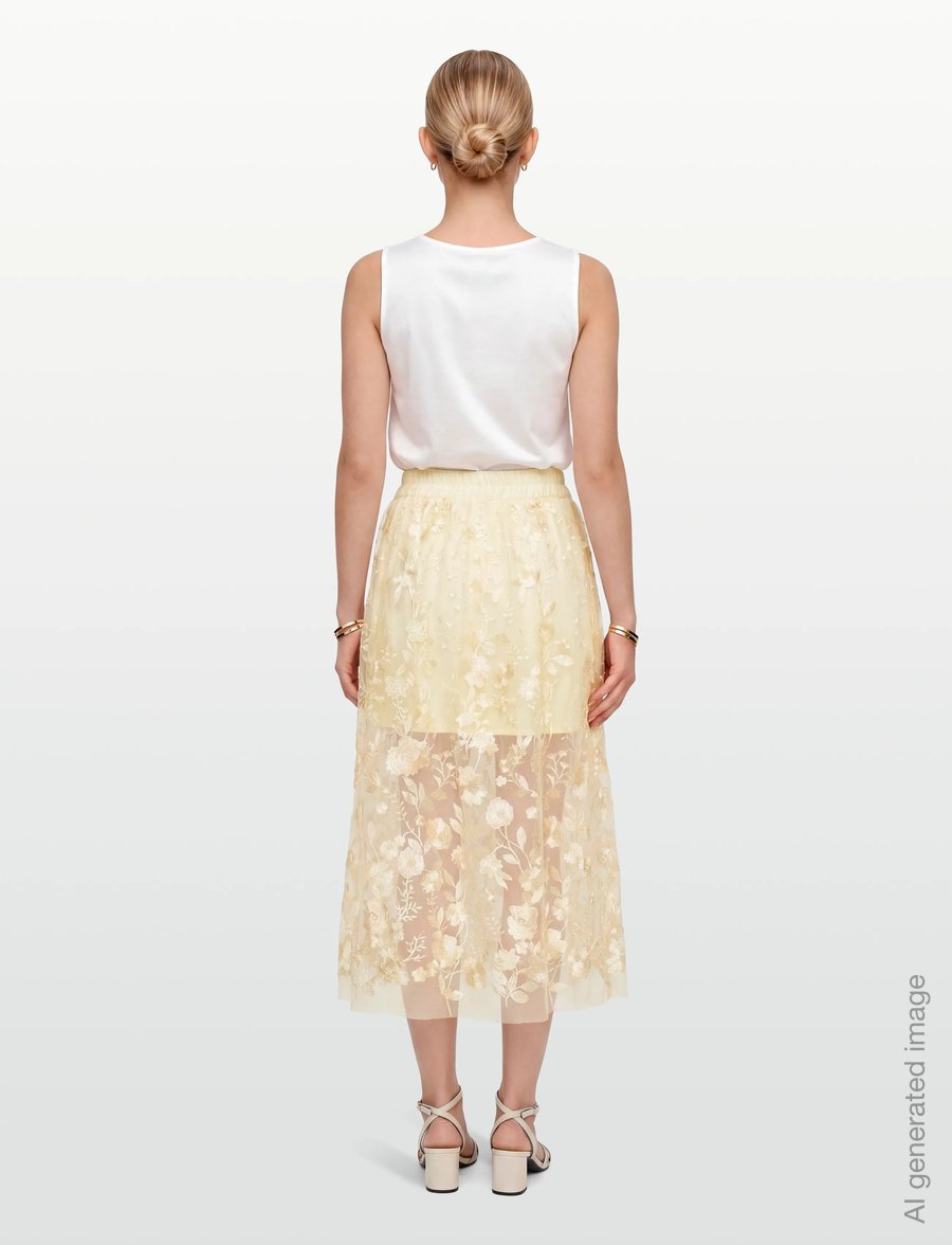 A-View - Fuschia skirt - maxi röcke - pale yellow - 4