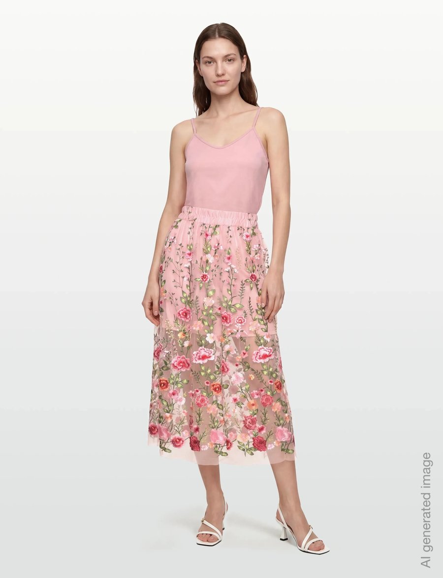 A-View - Fuschia skirt - maxi röcke - rose/red - 0