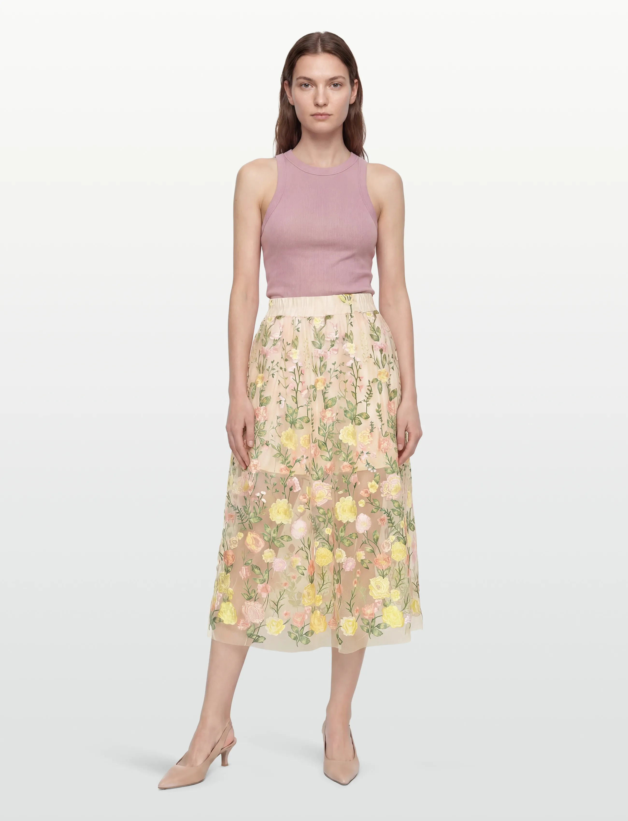 A-View Fuschia Skirt, 36, Multi/patterned, Nederdele > Maxi Nederdele, Dame