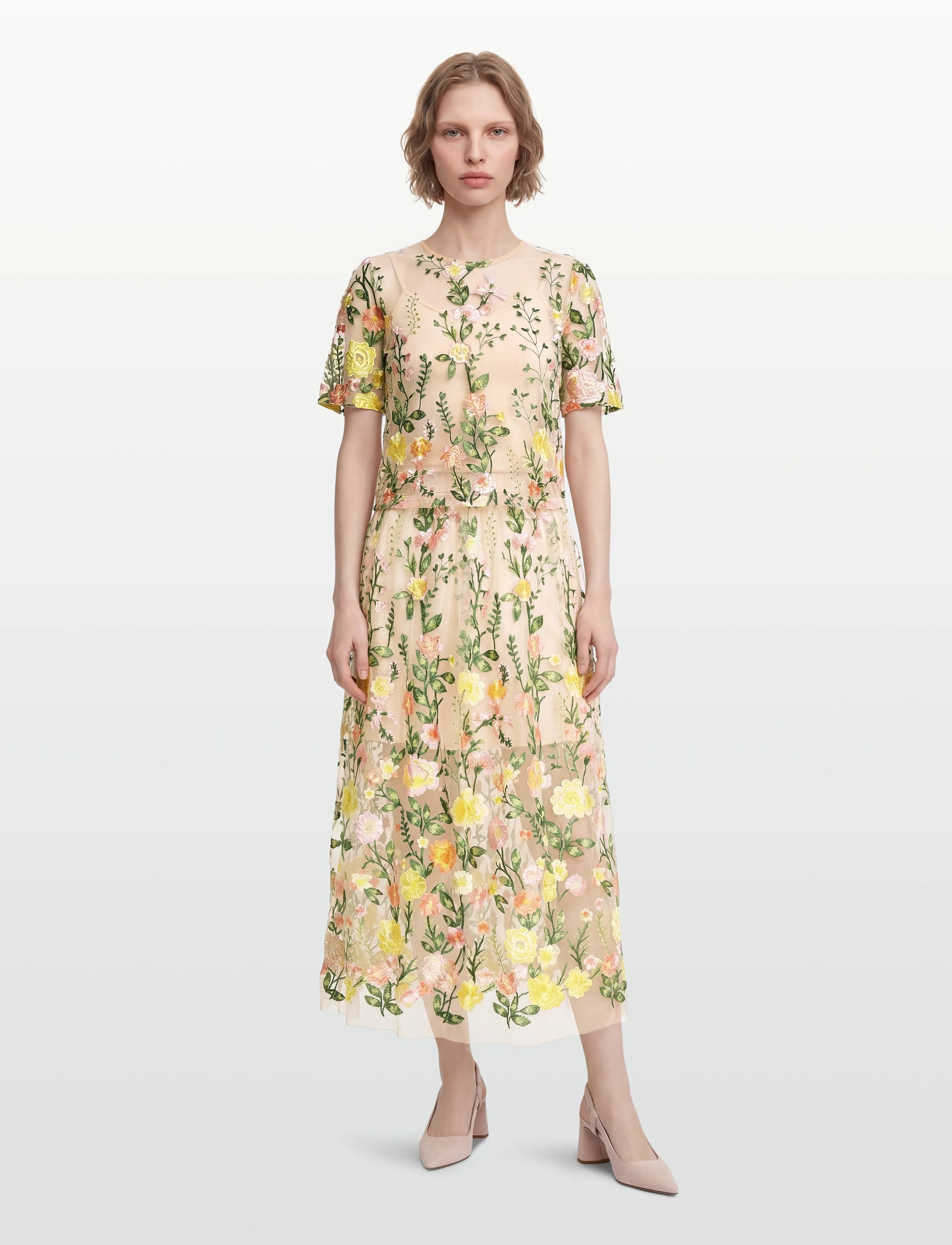 A-View Fuschia skirt - Maxi Röcke - SAND/YELLOW / multi