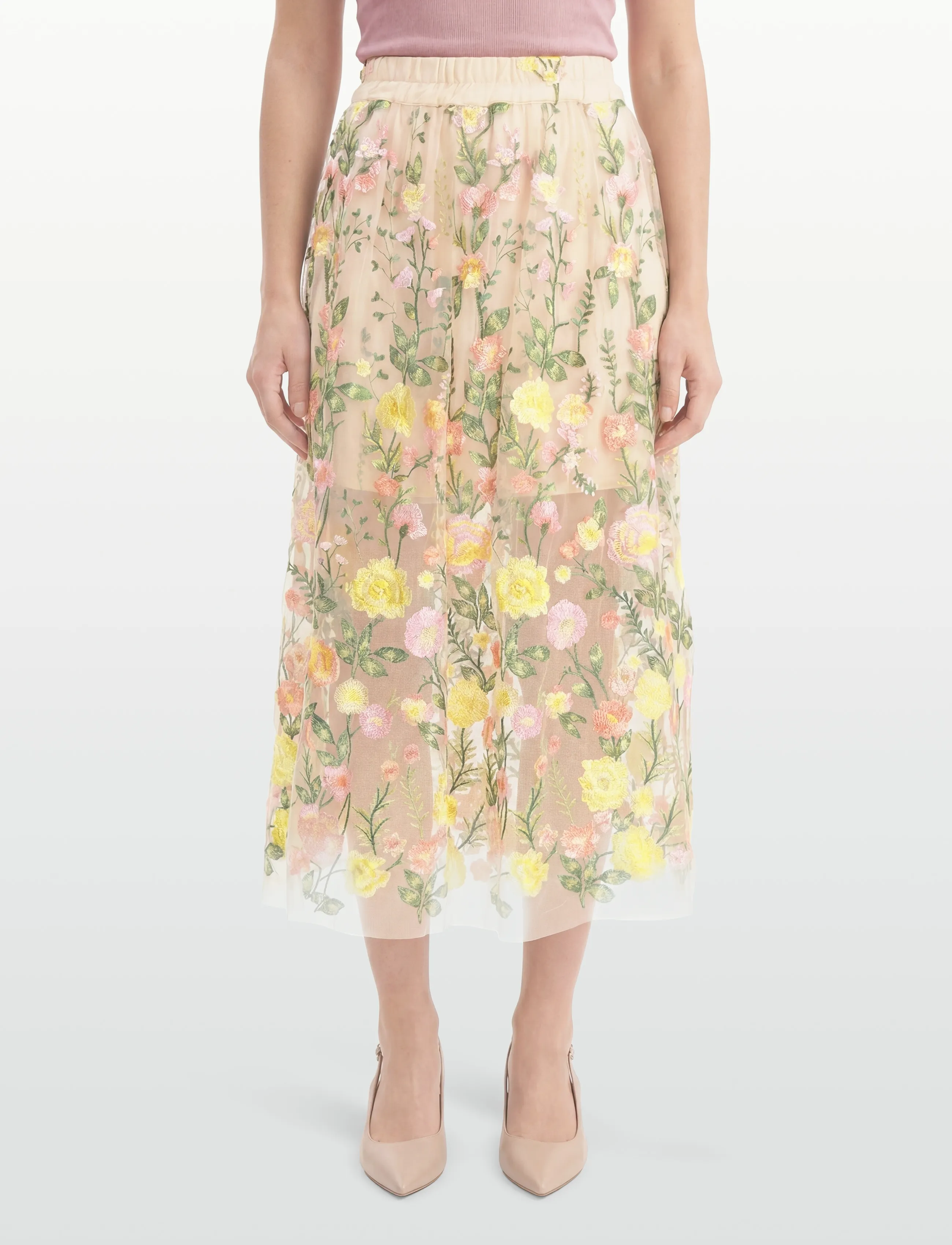 A-View - Fuschia skirt - maxi skirts - sand/yellow - 3