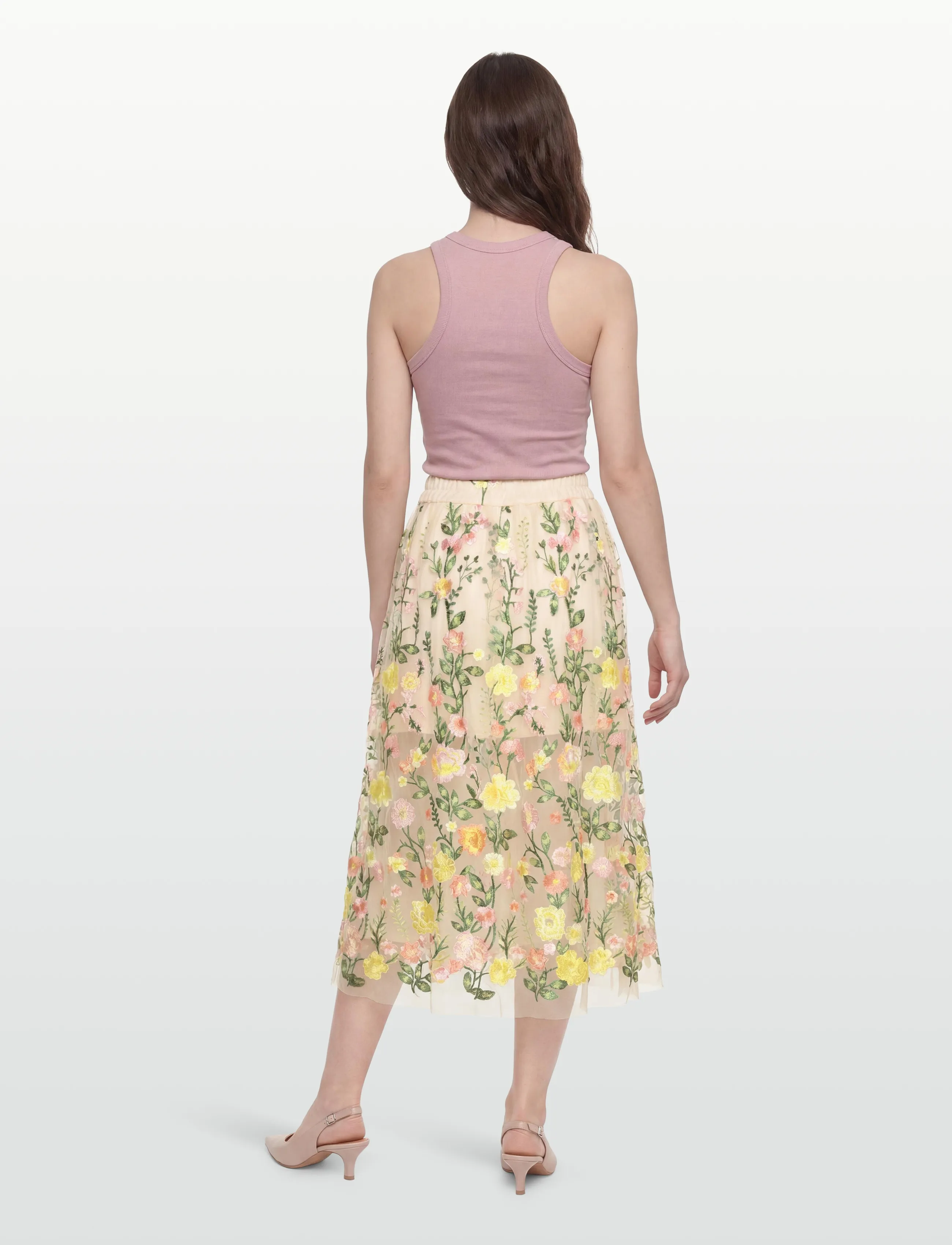 A-View - Fuschia skirt - maxi skirts - sand/yellow - 4