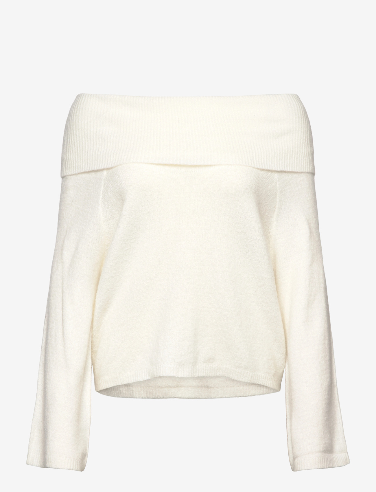 A-View - Penny offshoulder knit blouse - langærmede bluser - 000 white - 0