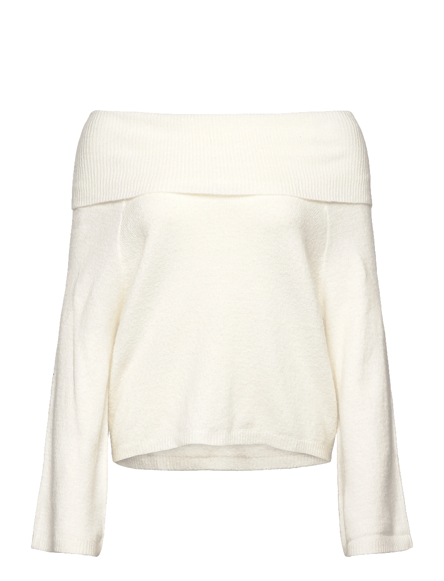 A-View - Penny offshoulder knit blouse - langärmelige blusen - 000 white - 0