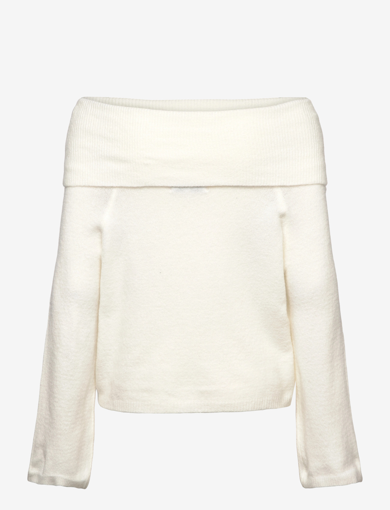 A-View - Penny offshoulder knit blouse - langærmede bluser - 000 white - 1