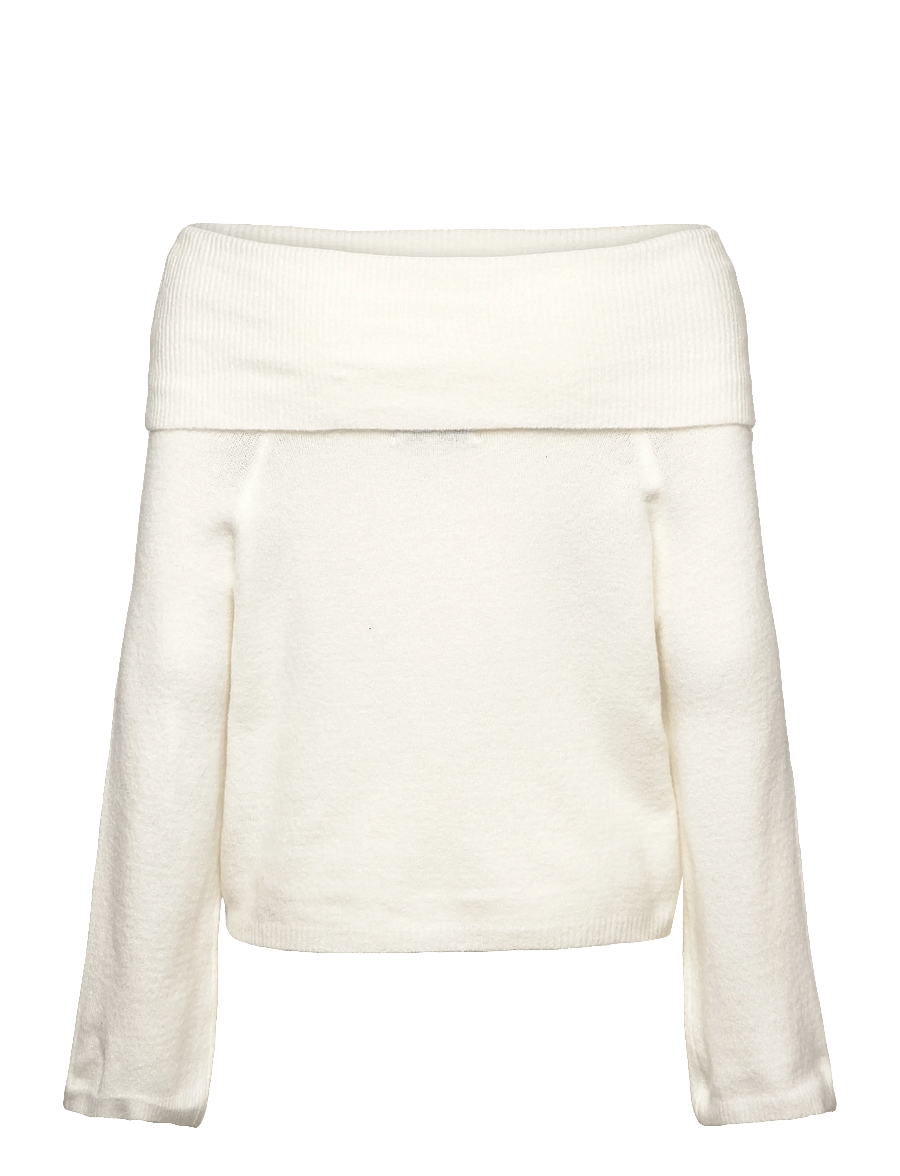 A-View - Penny offshoulder knit blouse - langärmelige blusen - 000 white - 1