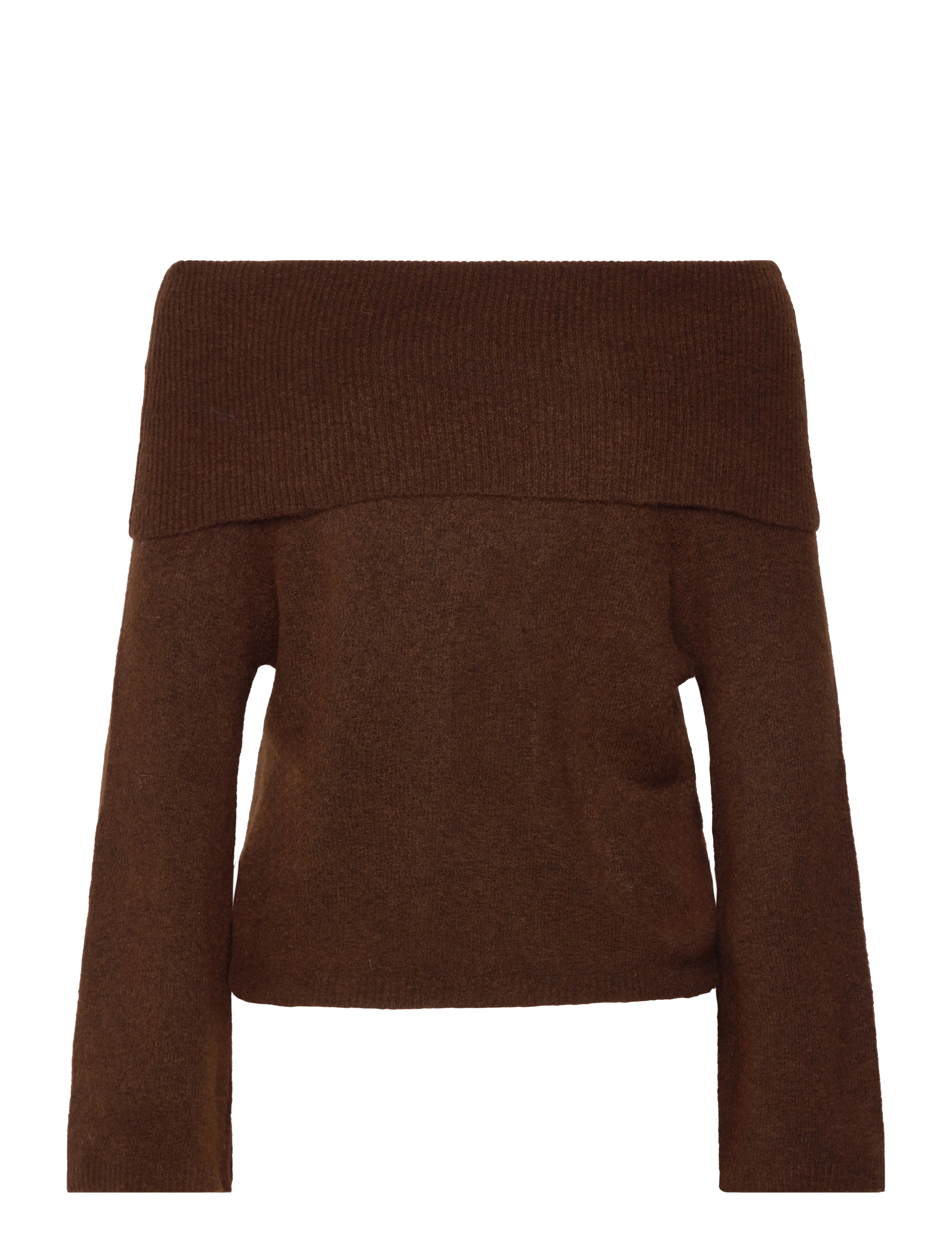 A-View - Penny offshoulder knit blouse - palaidinės ilgomis rankovėmis - brown - 1