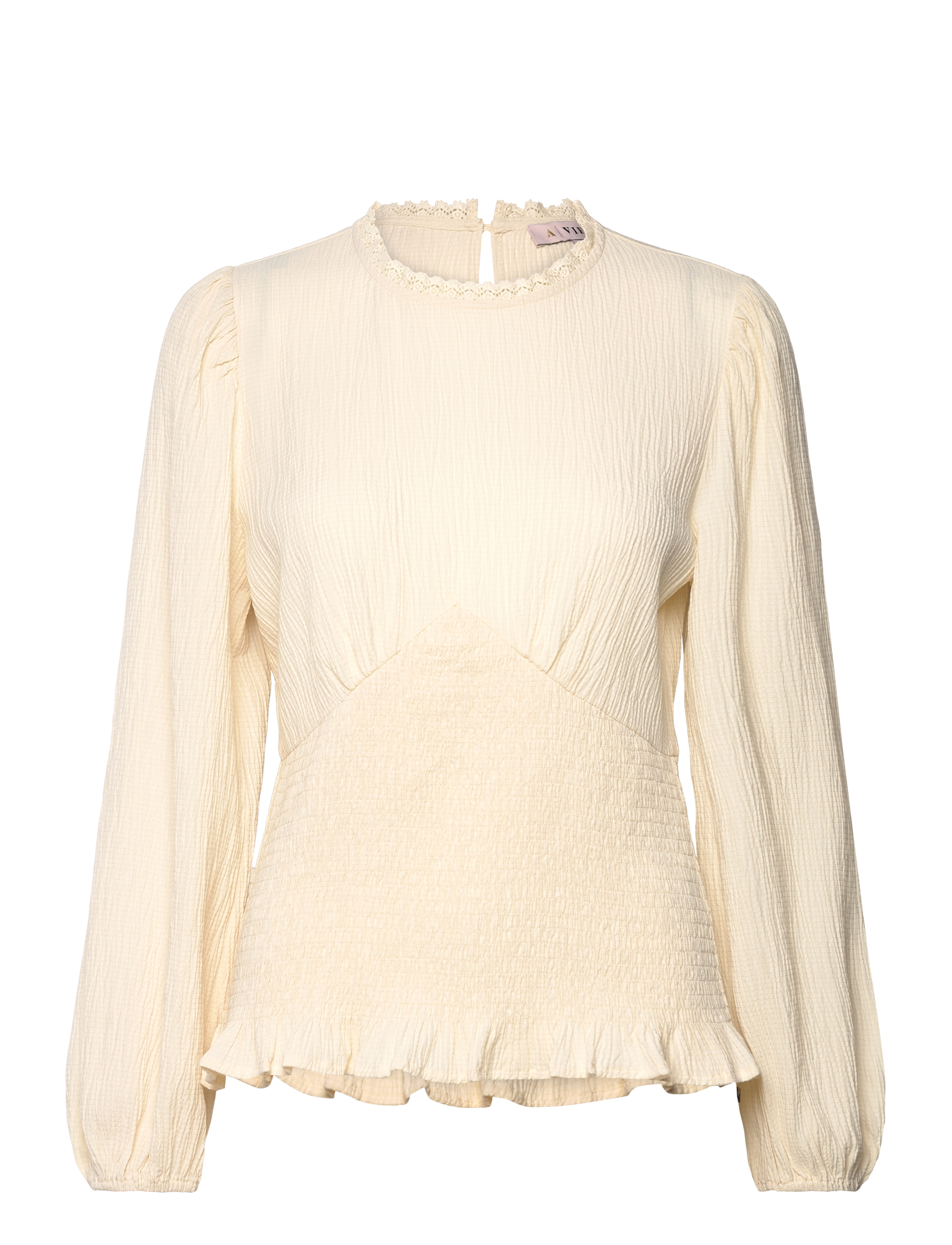A-View Helen Blouse, Kvinder, Smock Bluse, Cream, Str: 38