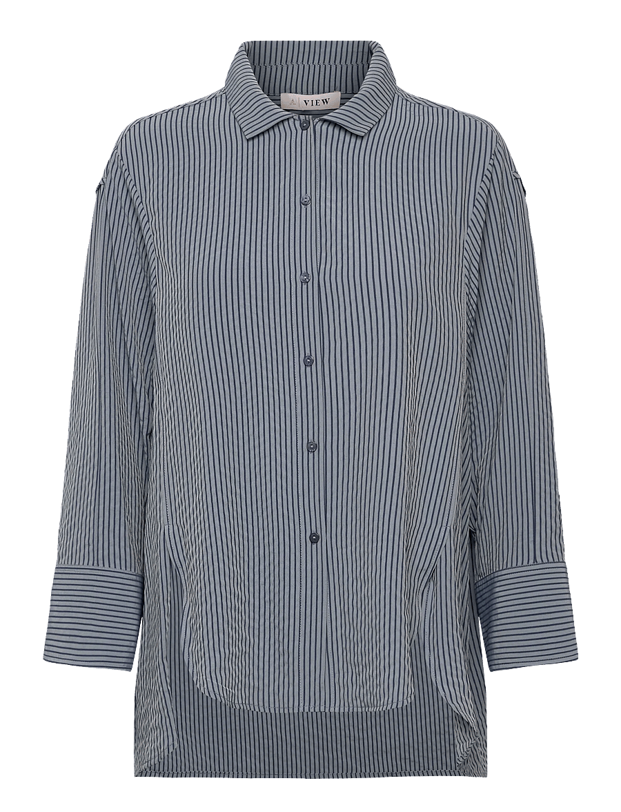 A-View - Leila shirt - langærmede skjorter - navy - 1