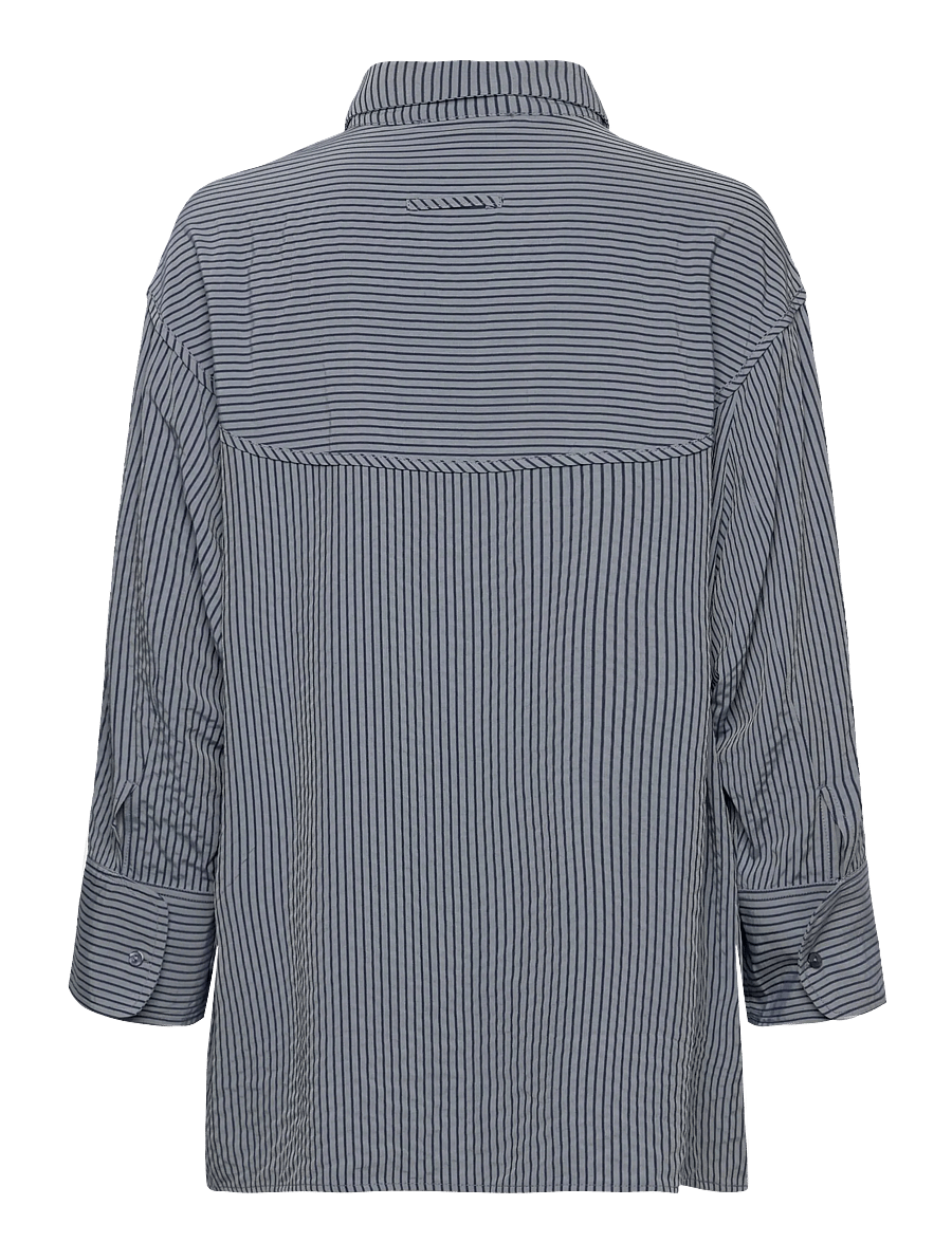A-View - Leila shirt - langærmede skjorter - navy - 2