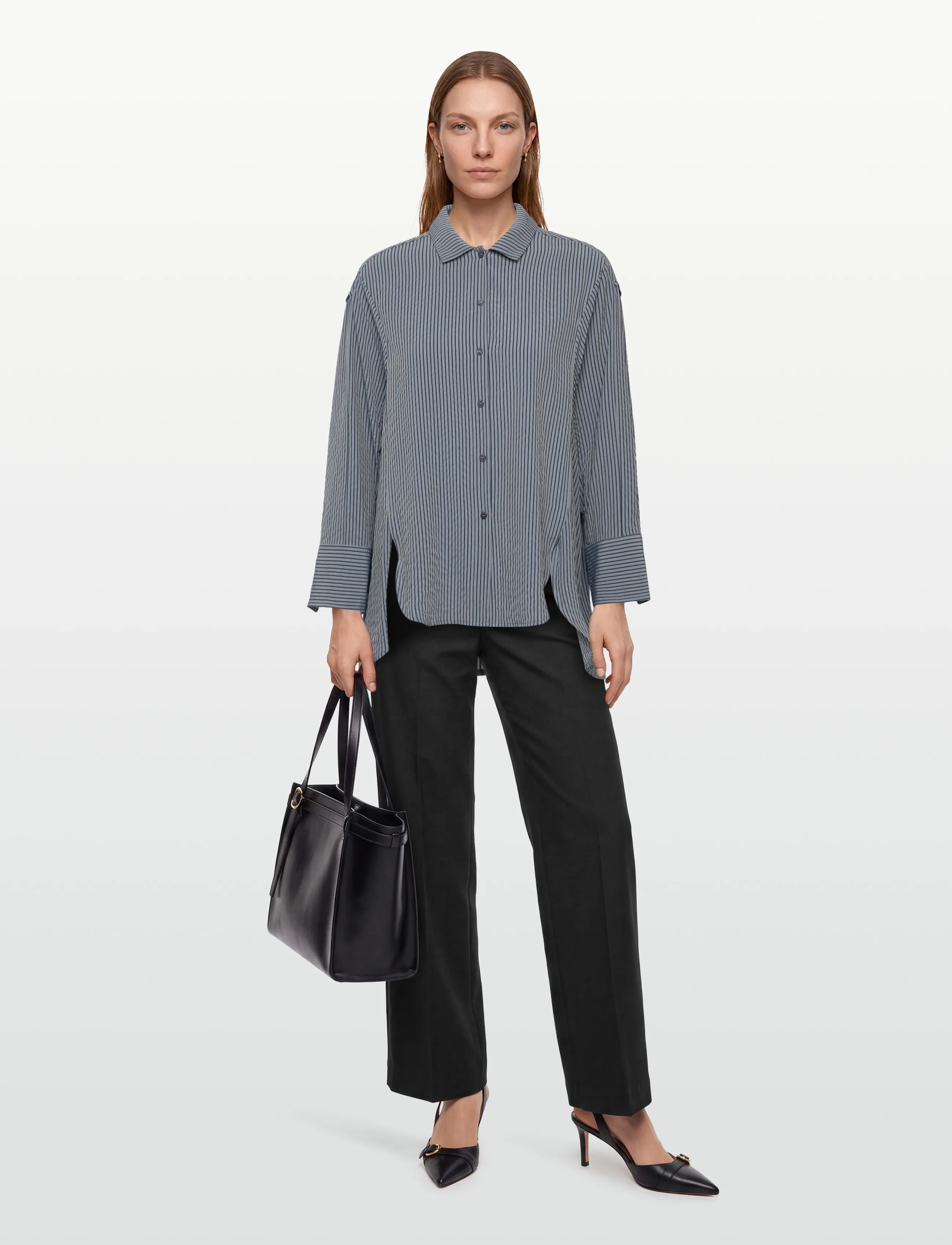A-View Leila Shirt, 40, Blue, Skjorter > Langærmede, Dame