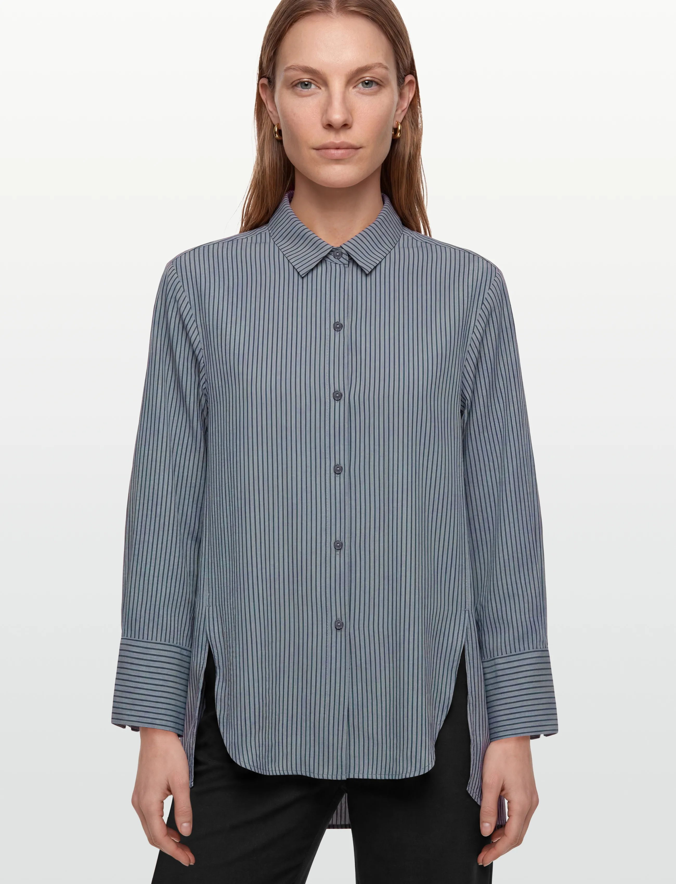 A-View - Leila shirt - langærmede skjorter - navy - 3