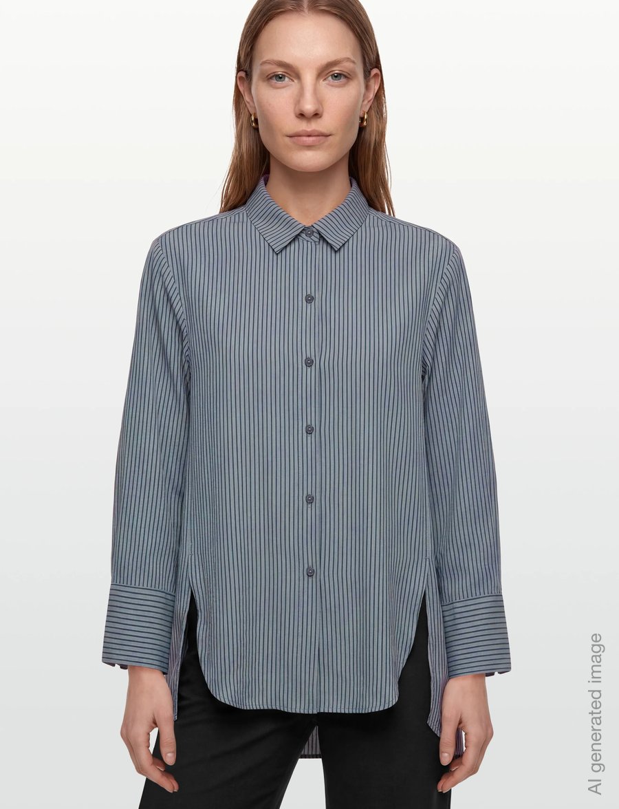 A-View - Leila shirt - langærmede skjorter - navy - 3