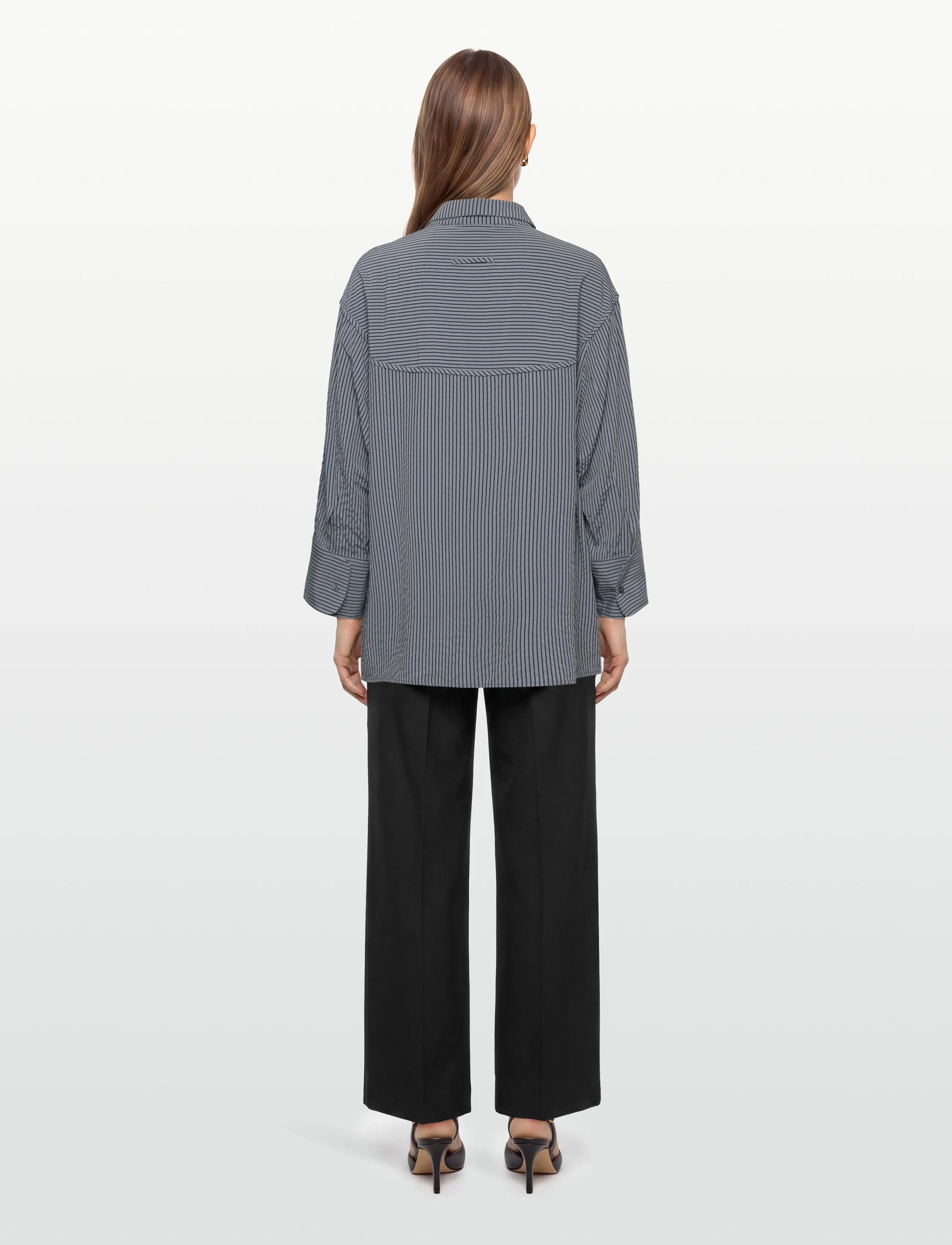 A-View - Leila shirt - langærmede skjorter - navy - 4