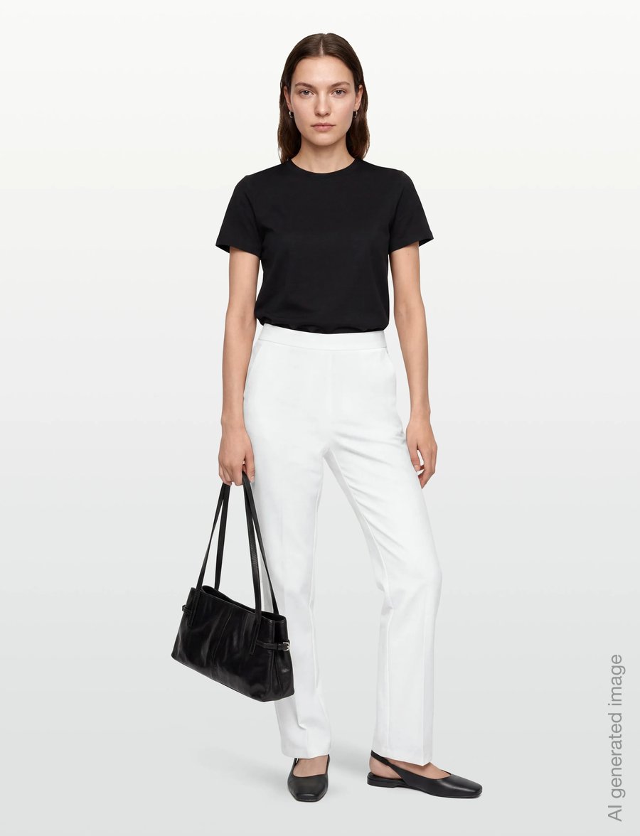 A-View - Kelly pants - alt laiad püksid - white - 0