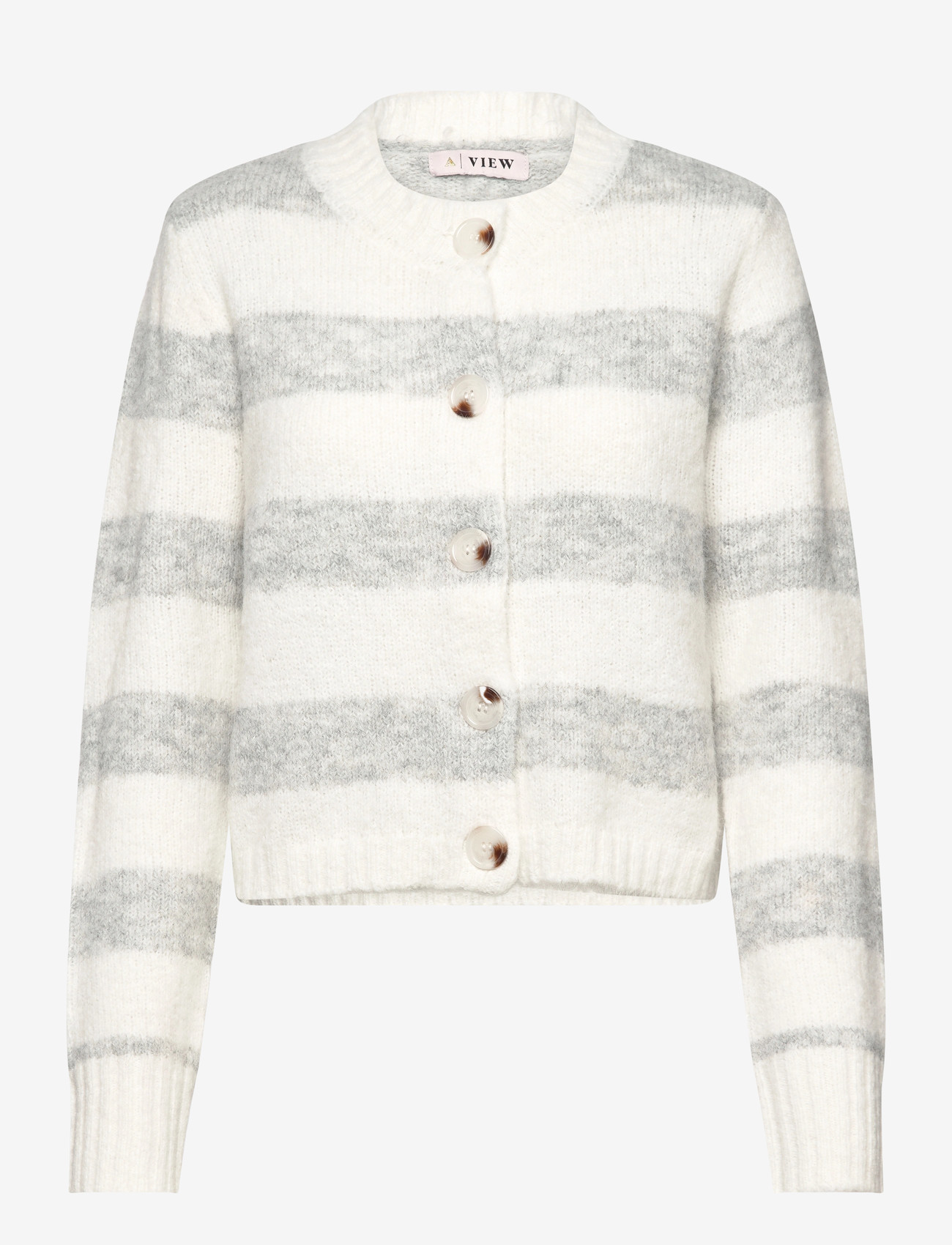 A-View - Angie knit cardigan - kardiganid - 284 grey/white - 0