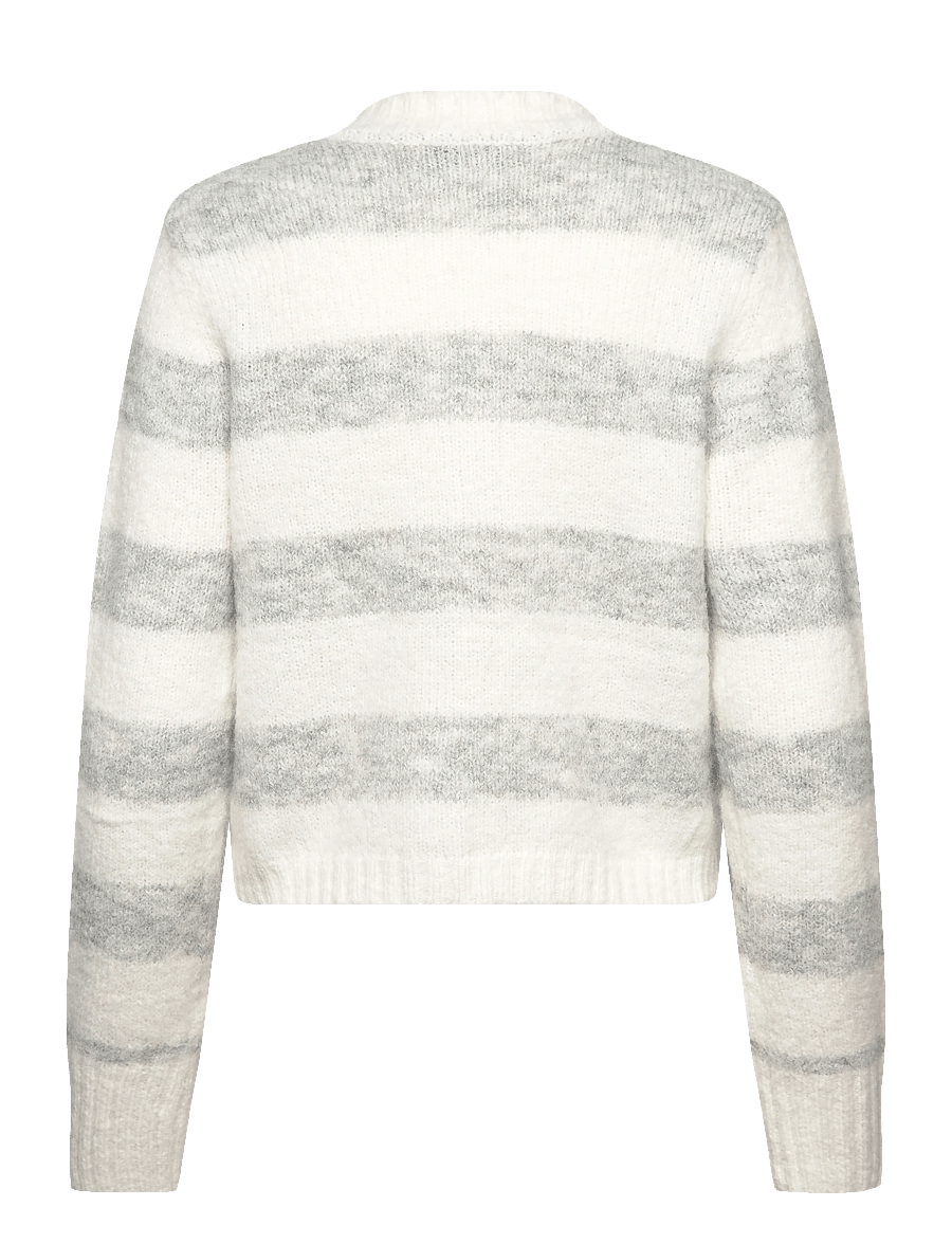 A-View - Angie knit cardigan - strickjacken - 284 grey/white - 2