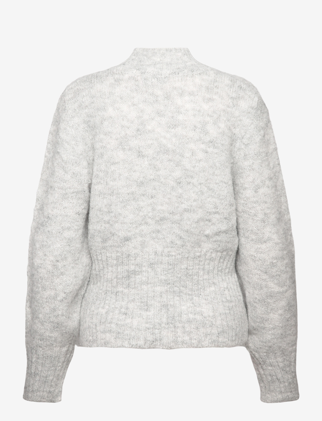 A-View - Angie knit blouse - efterårstøj - 055 light grey melange - 1