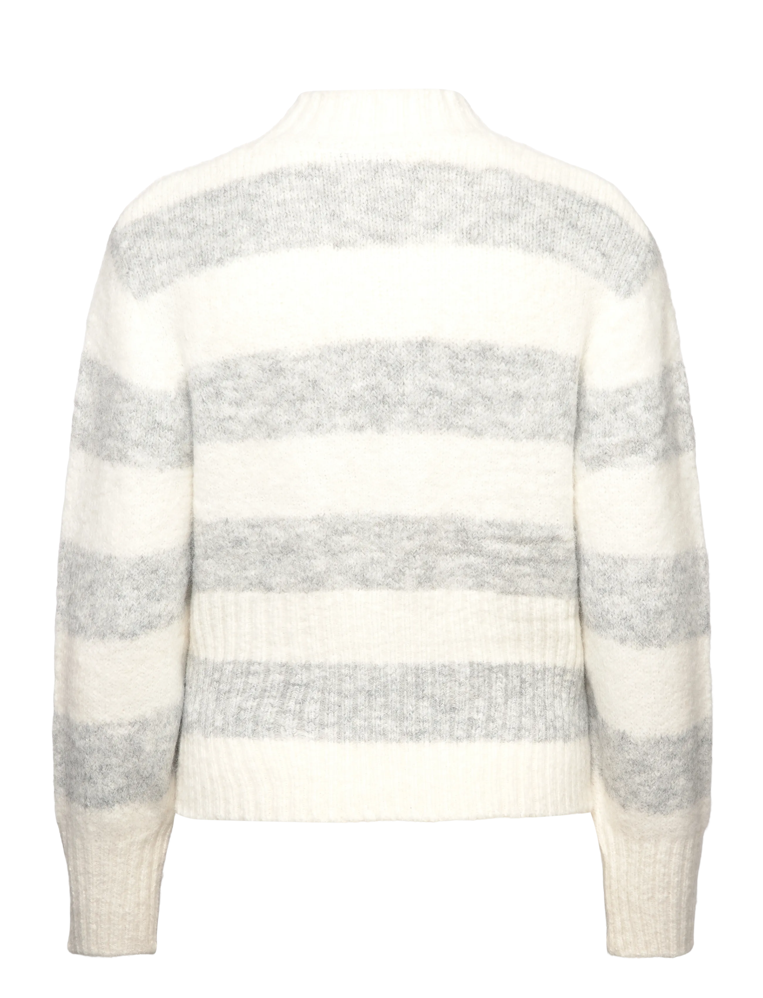 A-View - Angie knit blouse - gensere - 284 grey/white - 1