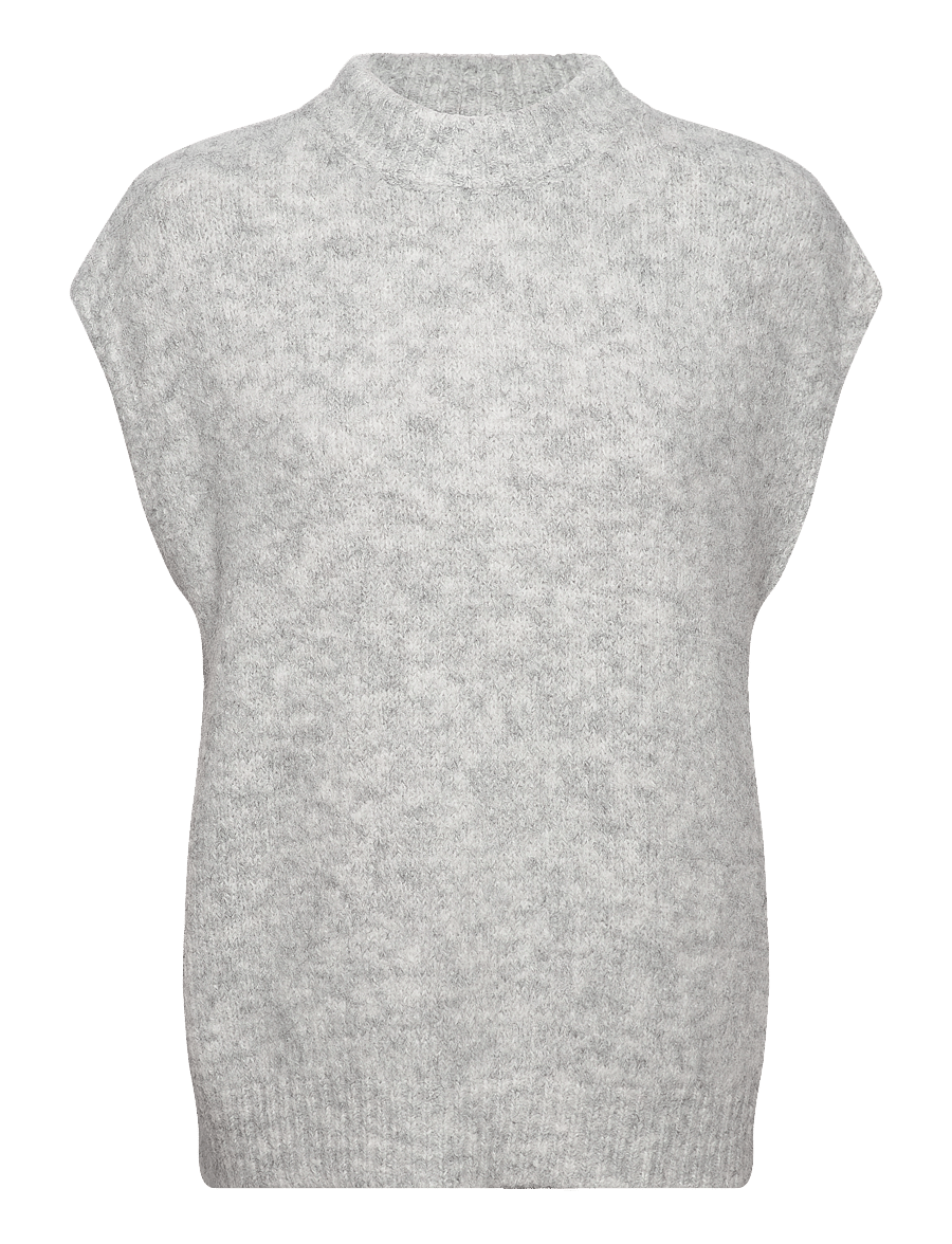 A-View - Patrisia knit vest - strickwesten - light grey melange - 1