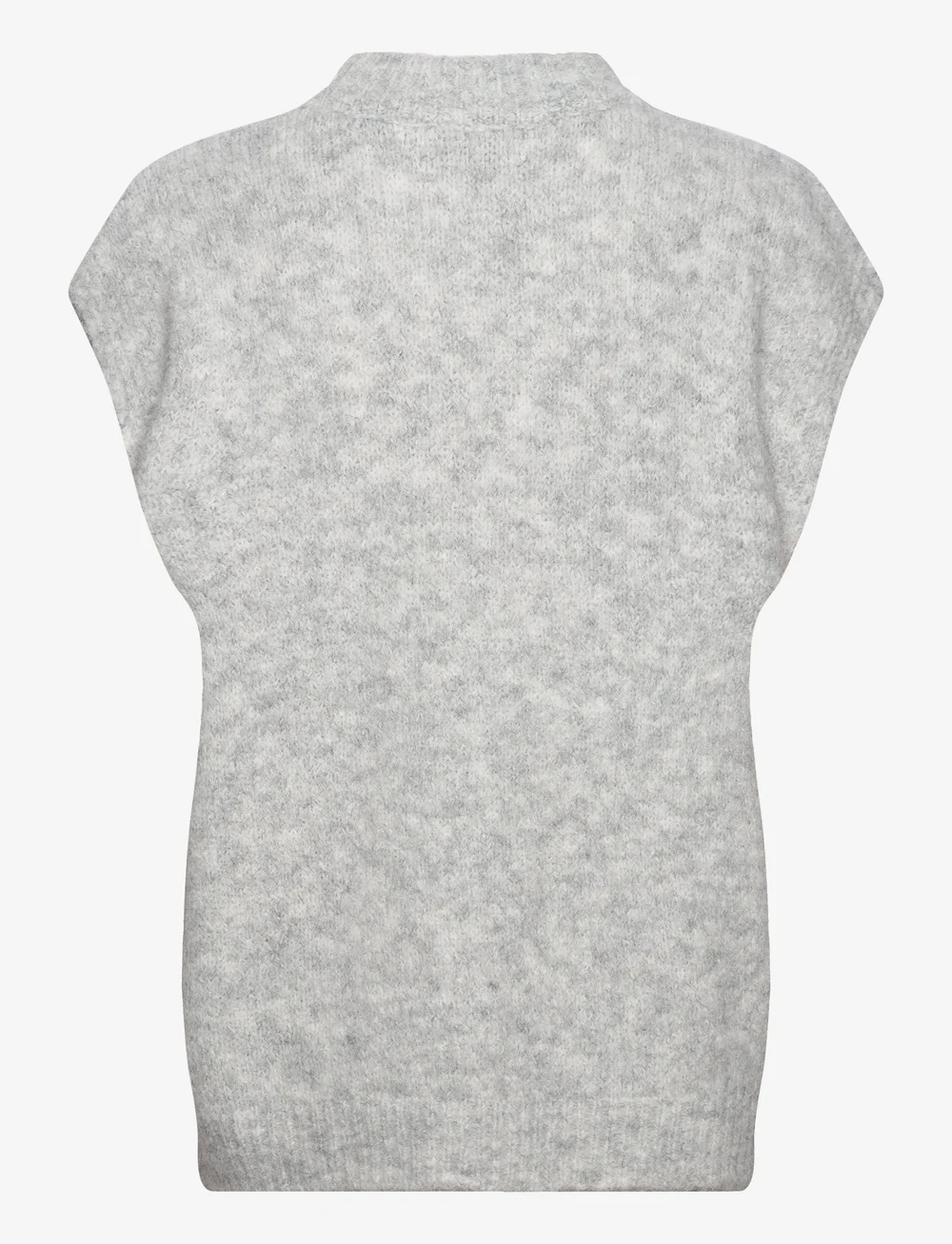 A-View - Patrisia knit vest - stickade västar - light grey melange - 1