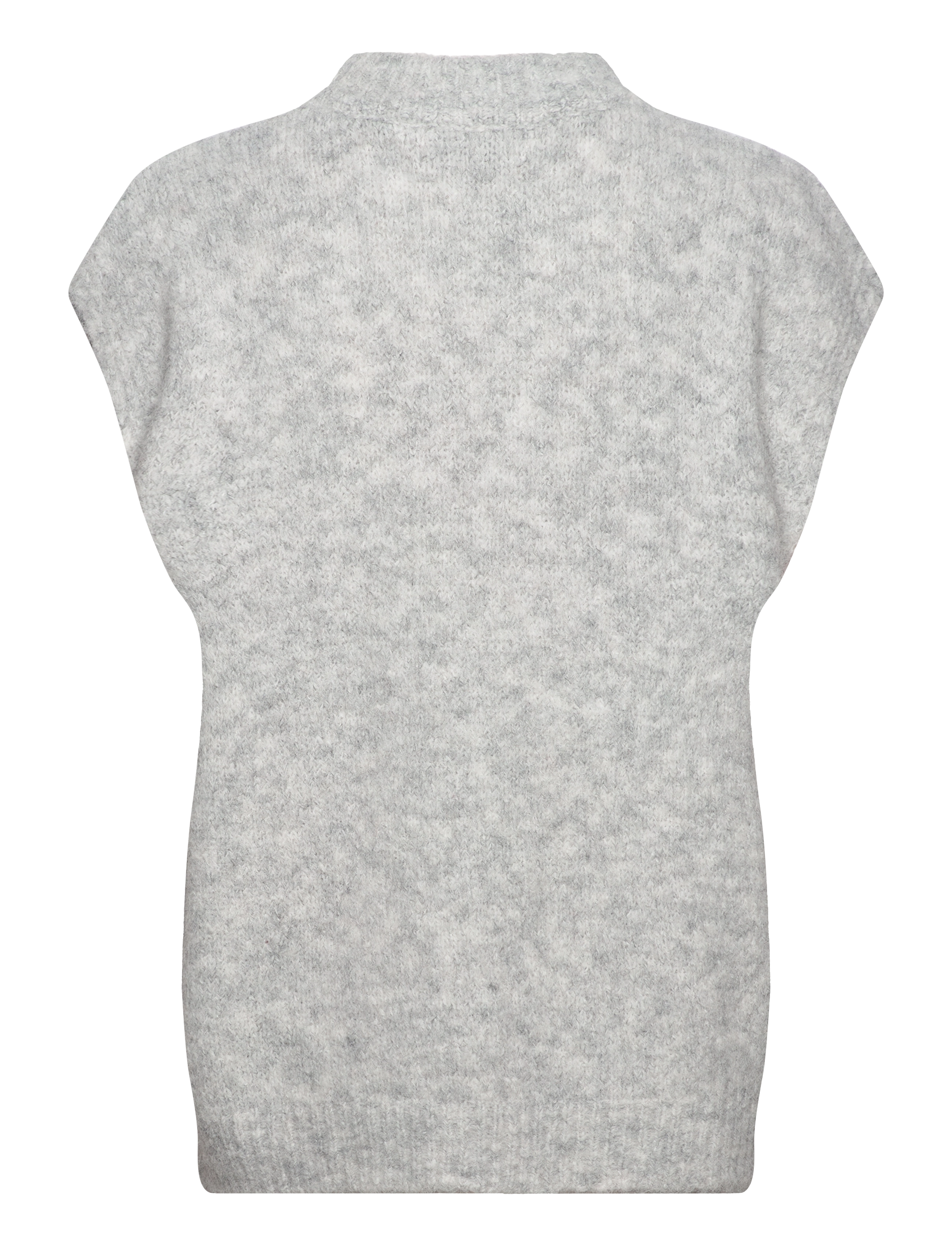 A-View - Patrisia knit vest - strikkevester - light grey melange - 1