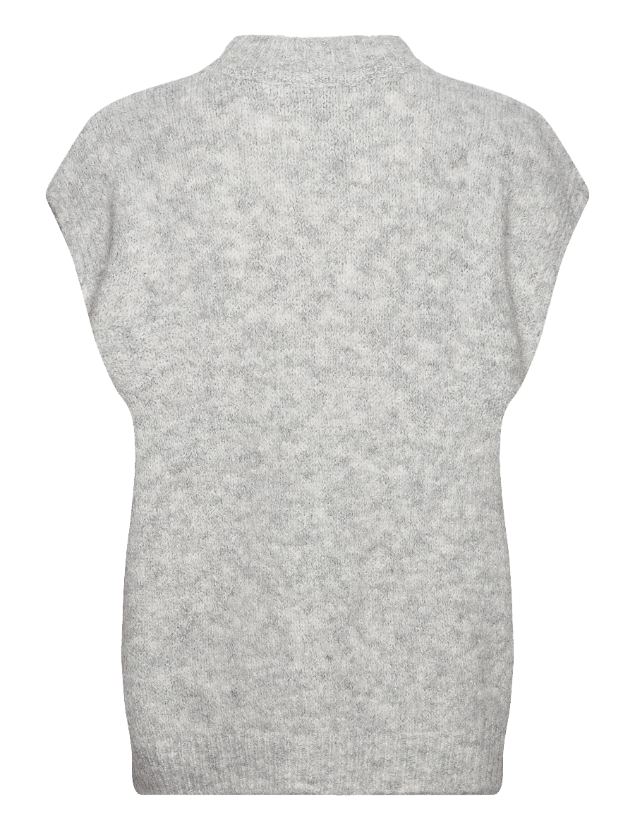 A-View - Patrisia knit vest - strickwesten - light grey melange - 2