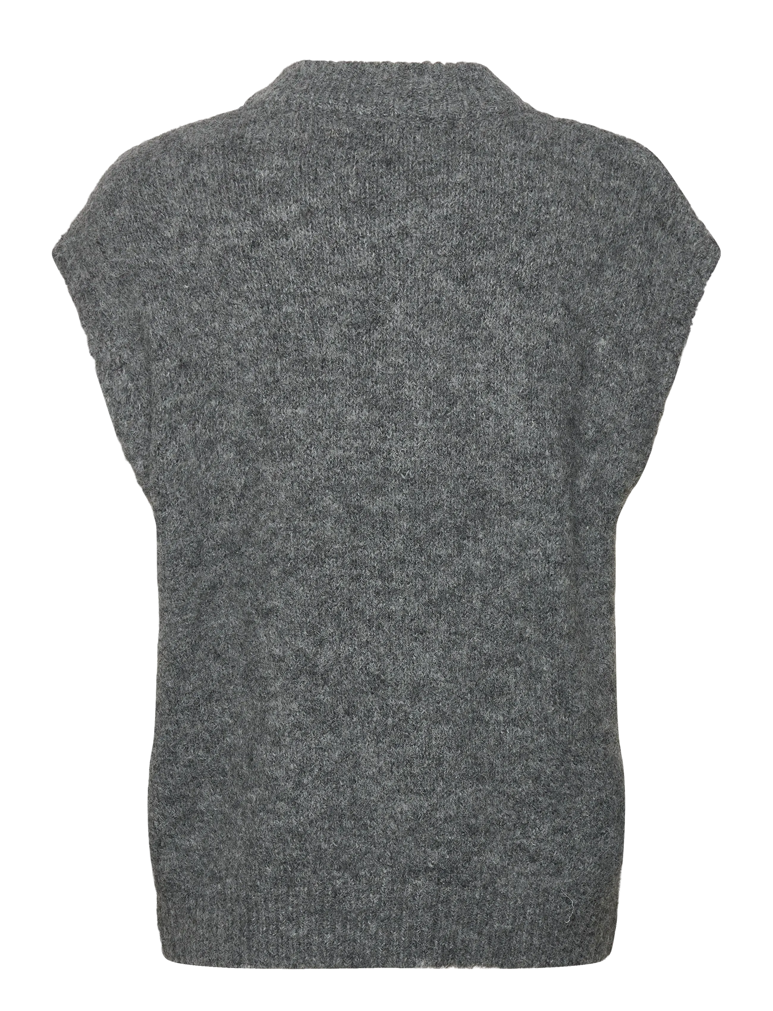 A-View - Patrisia knit vest - neuleliivit - medium grey melange - 1