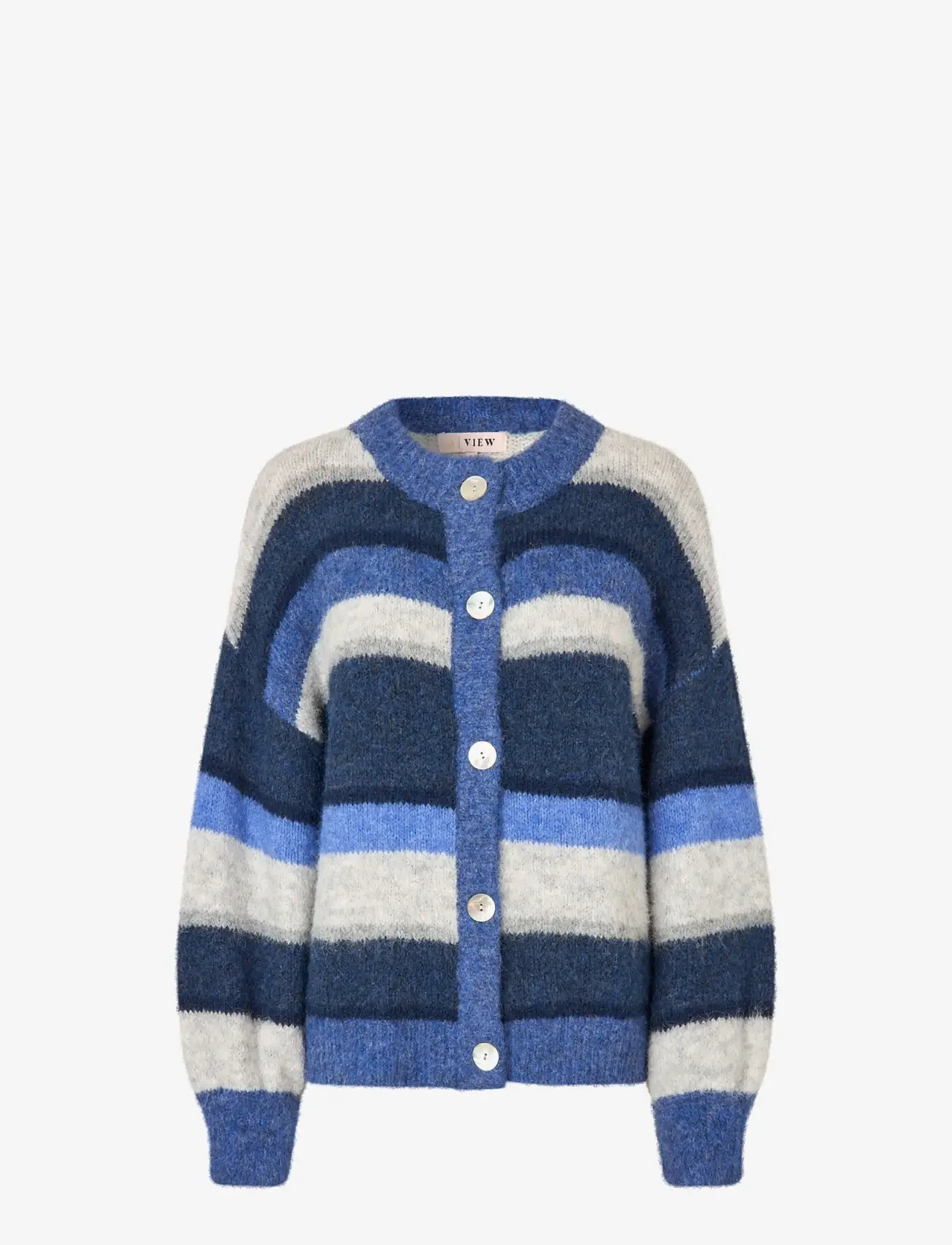 A-View - Patrisia stripe cardigan - koftor - 788 blue/navy - 1