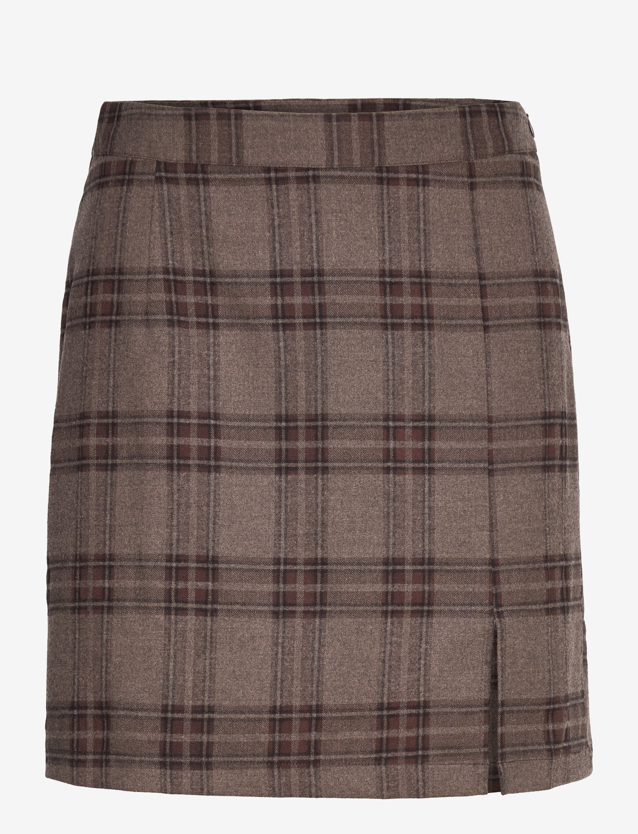 A-View - Annali check skirt - korte nederdele - brown/sand - 0