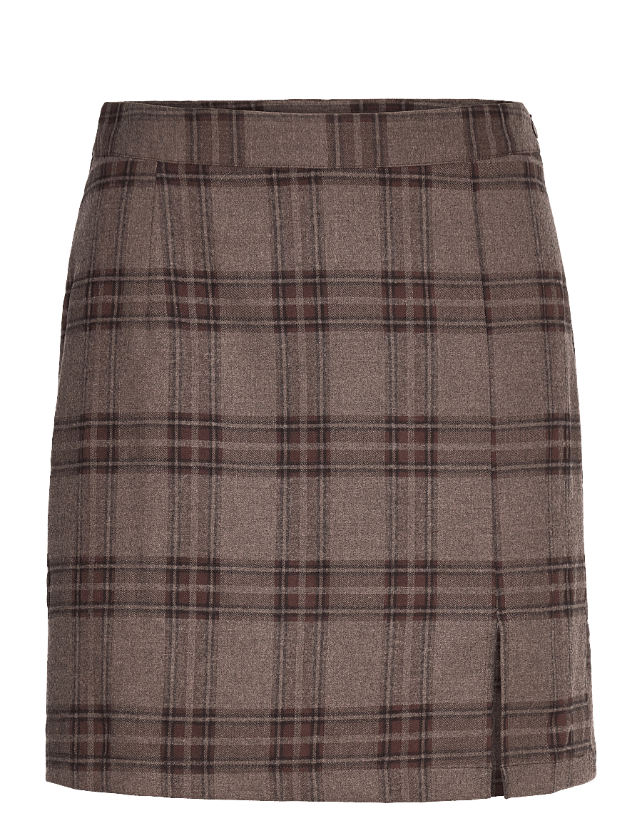 A-View - Annali check skirt - kurze röcke - brown/sand - 0