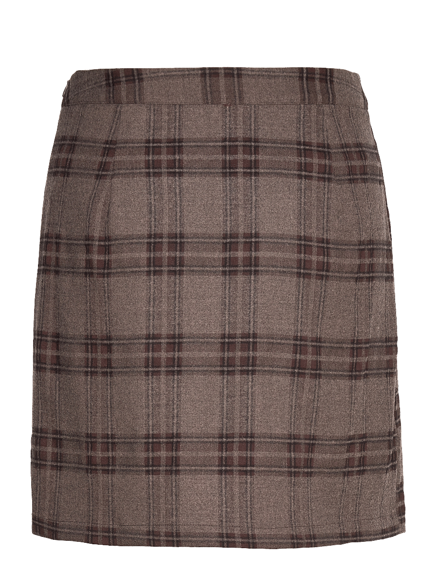 A-View - Annali check skirt - kurze röcke - brown/sand - 1