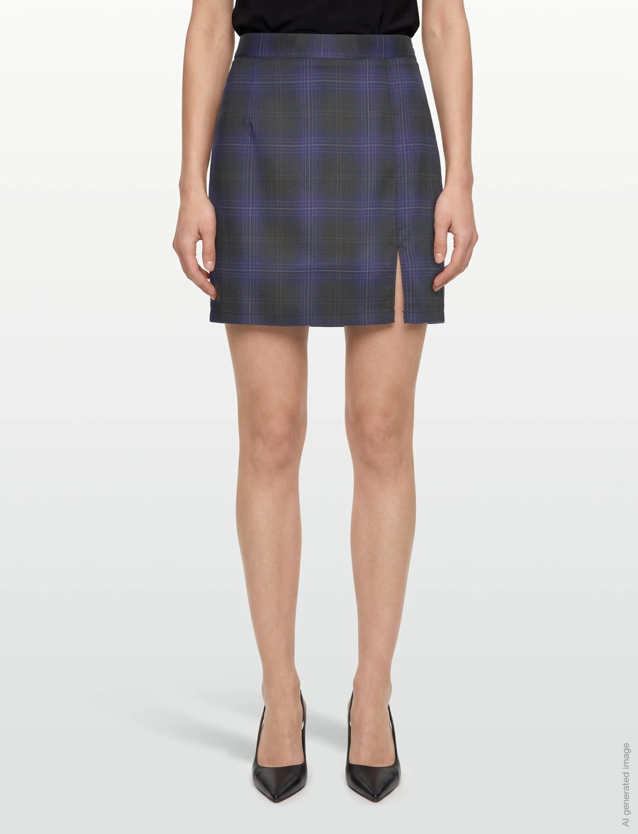 A-View - Annali check skirt - kurze röcke - navy - 3