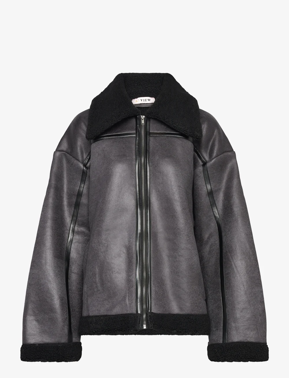 A-View - Alise Coat - lederjacken - black/grey - 0