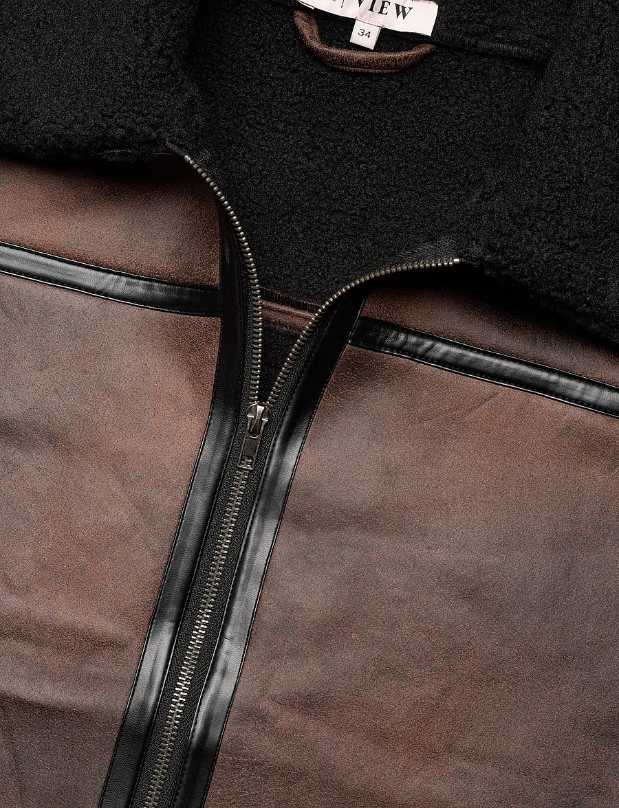 A-View - Alise Coat - læderjakker - brown - 2