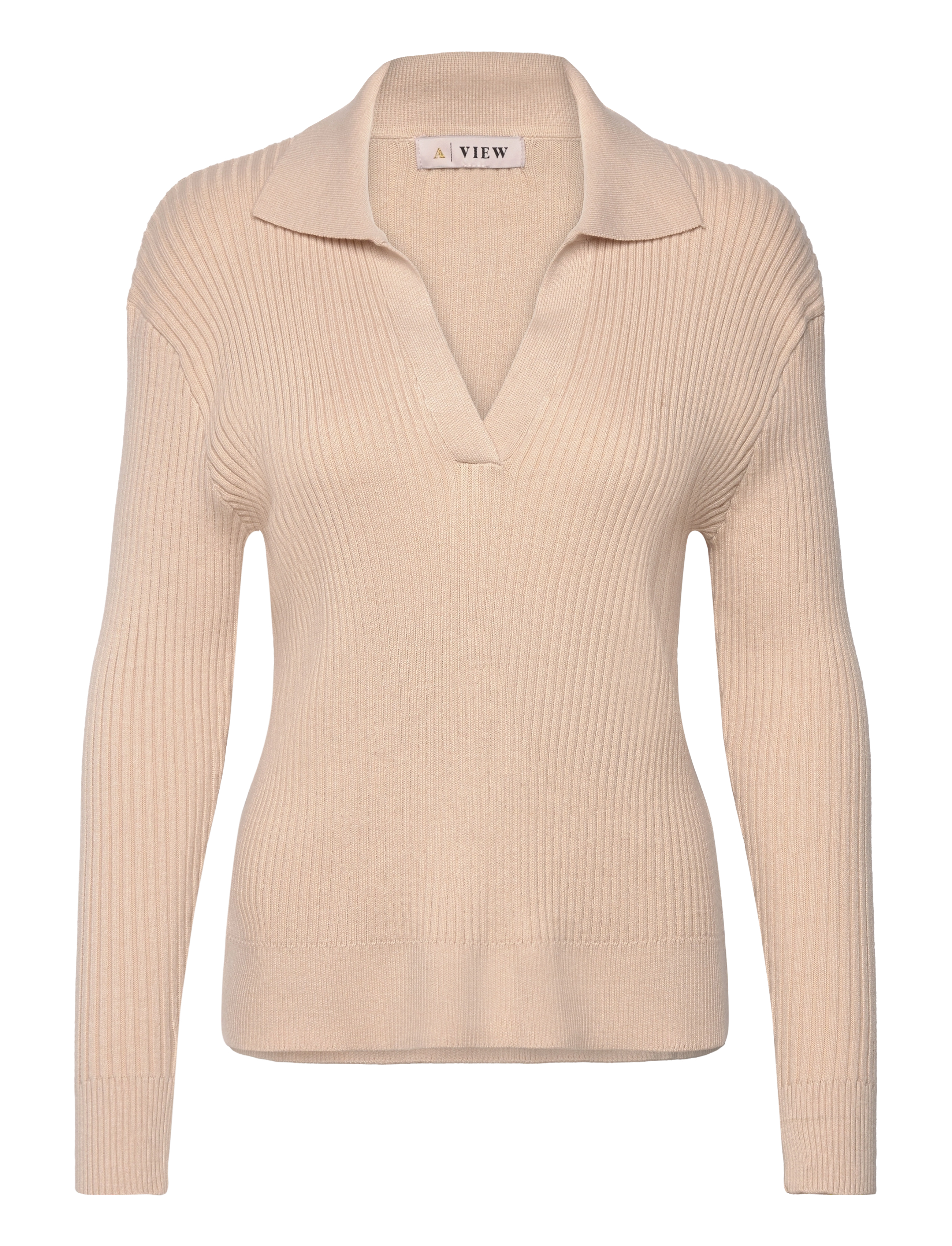 A-View Freja knit blouse - Last chance - LIGHT SAND / beige