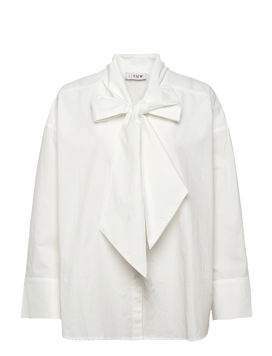 A-View - Bow shirt - langärmlige hemden - white - 0