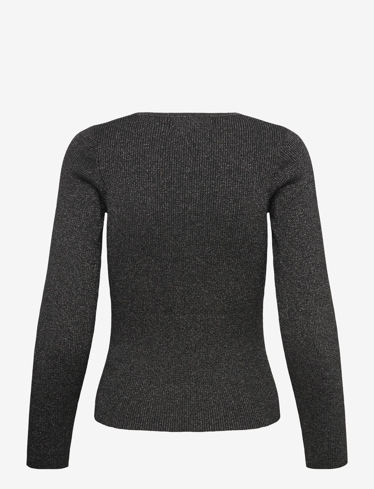 A-View - Lana rib lurex blouse - efterårstøj - 045 black/silver - 1