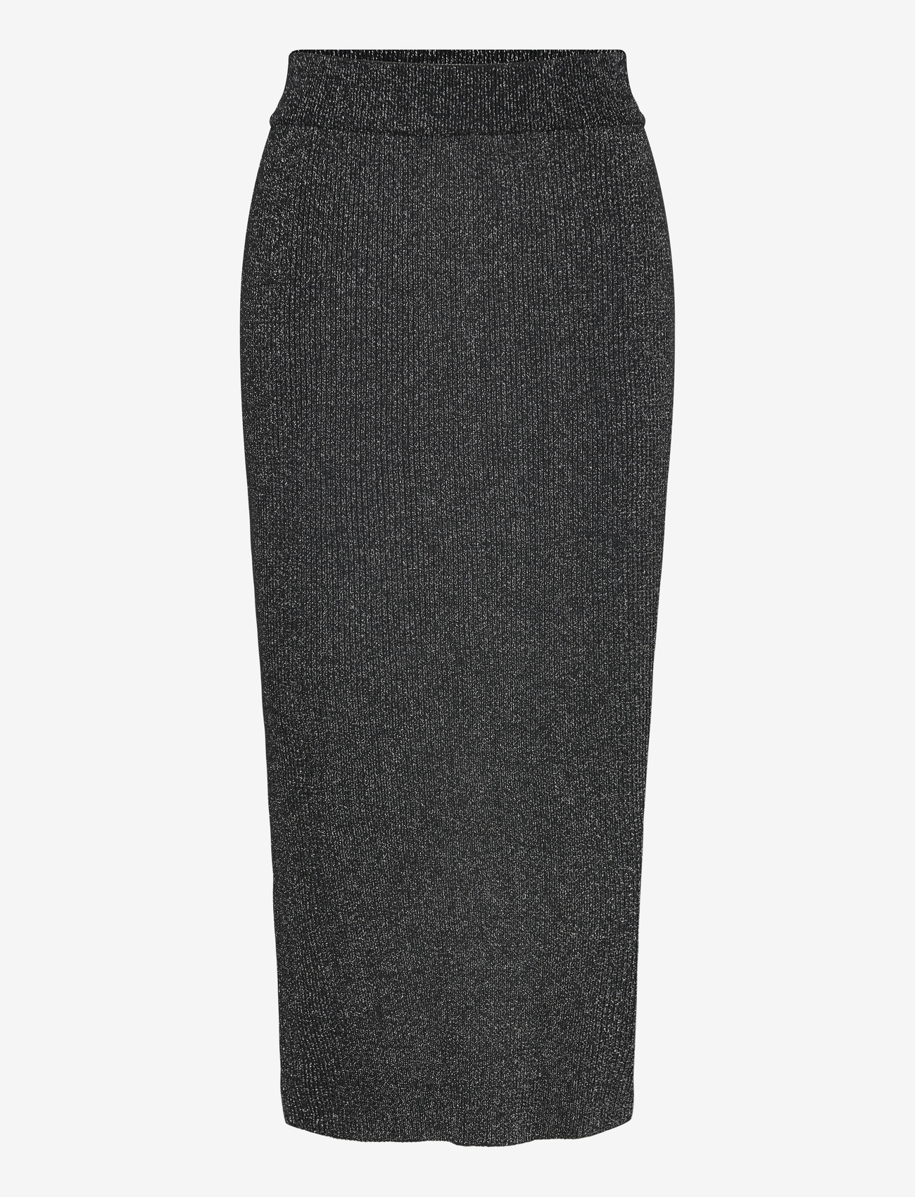 A-View - Felicity rib lurex skirt - midi-röcke - 045 black/silver - 0