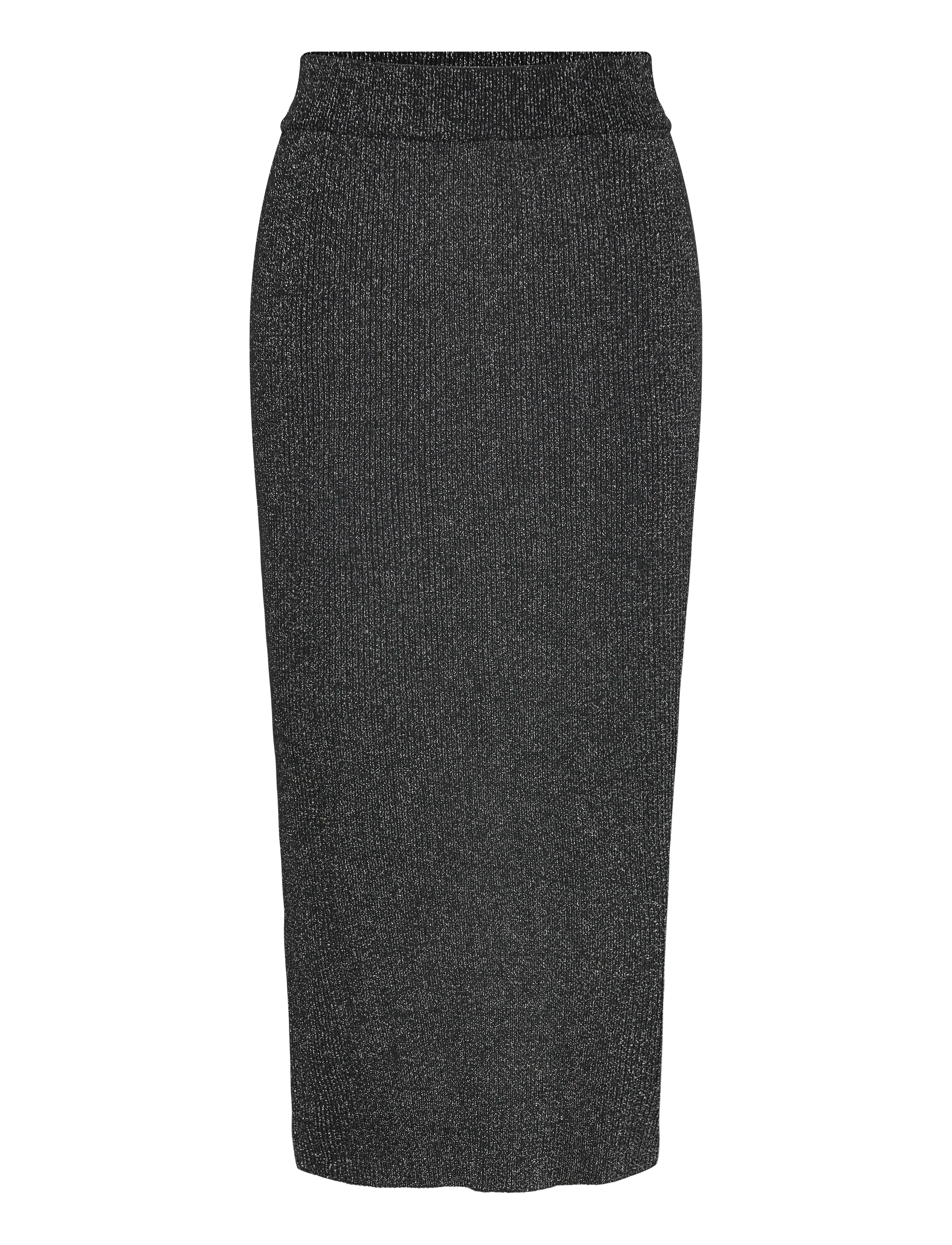 A-View Felicity rib lurex skirt - Nederdele - 045 BLACK/SILVER / grey
