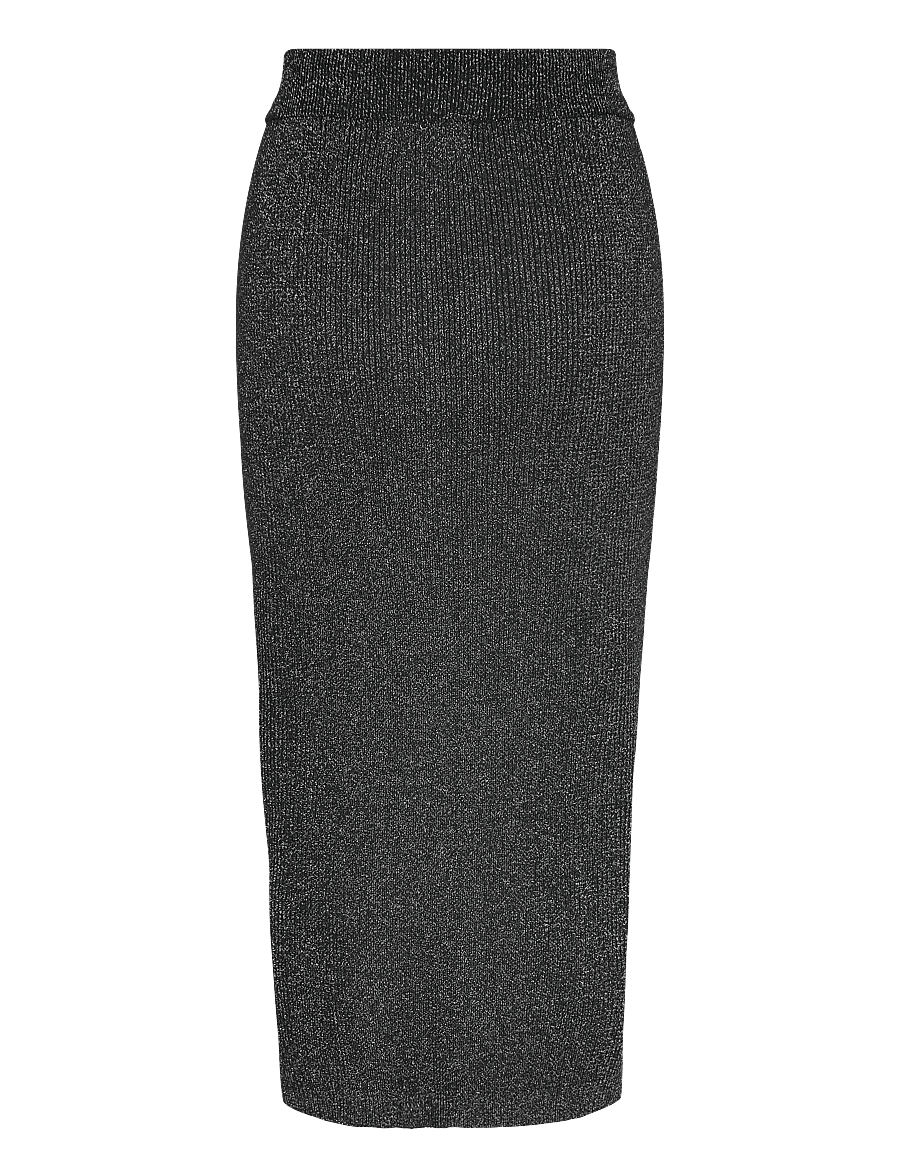A-View - Felicity rib lurex skirt - midi skirts - 045 black/silver - 2
