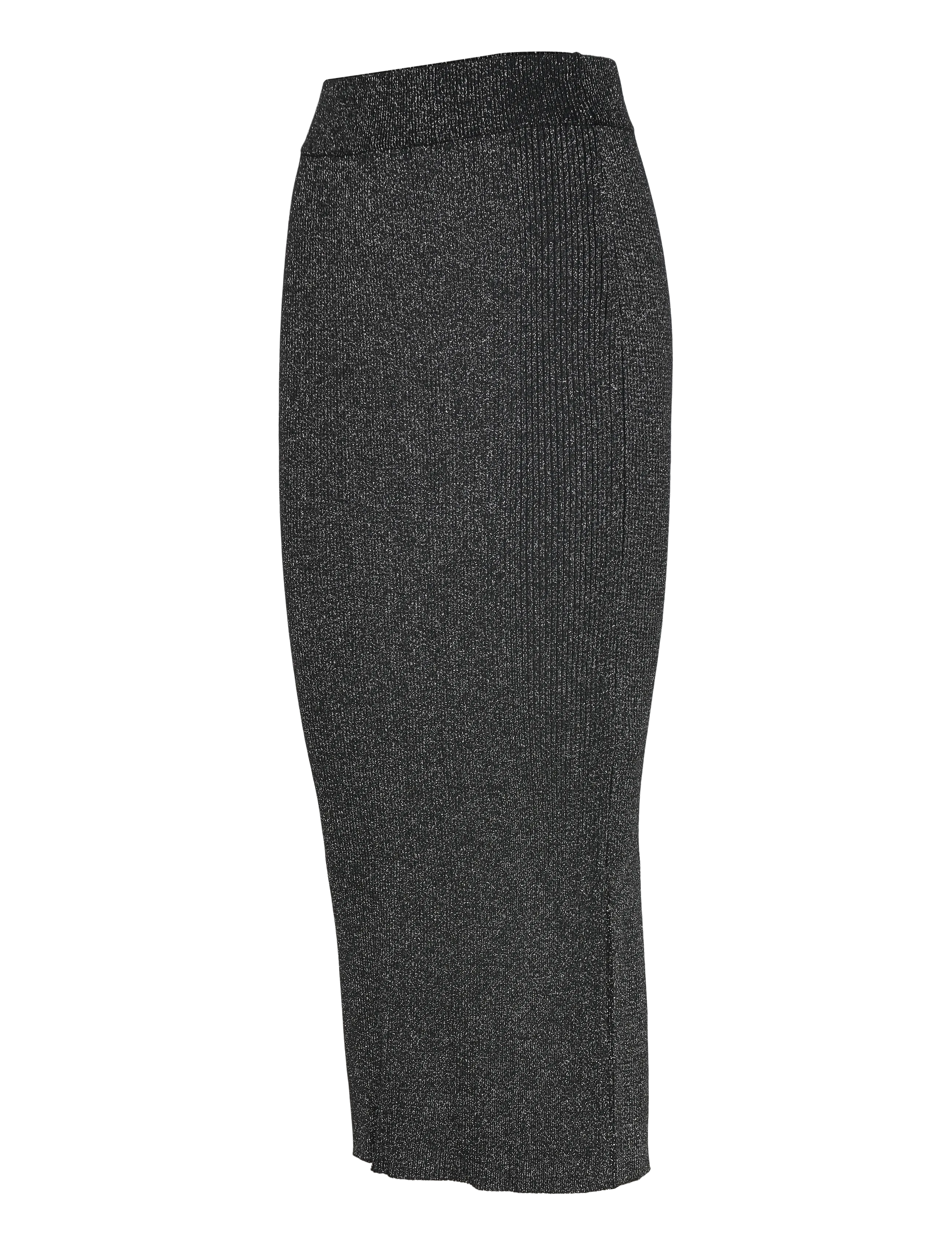A-View - Felicity rib lurex skirt - midi skjørt - 045 black/silver - 2