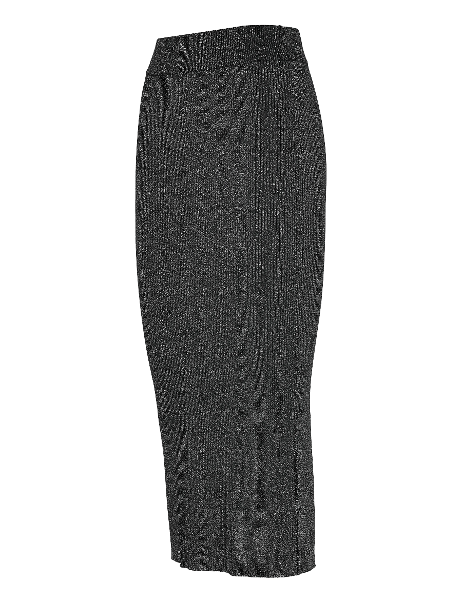 A-View - Felicity rib lurex skirt - midi skirts - 045 black/silver - 3