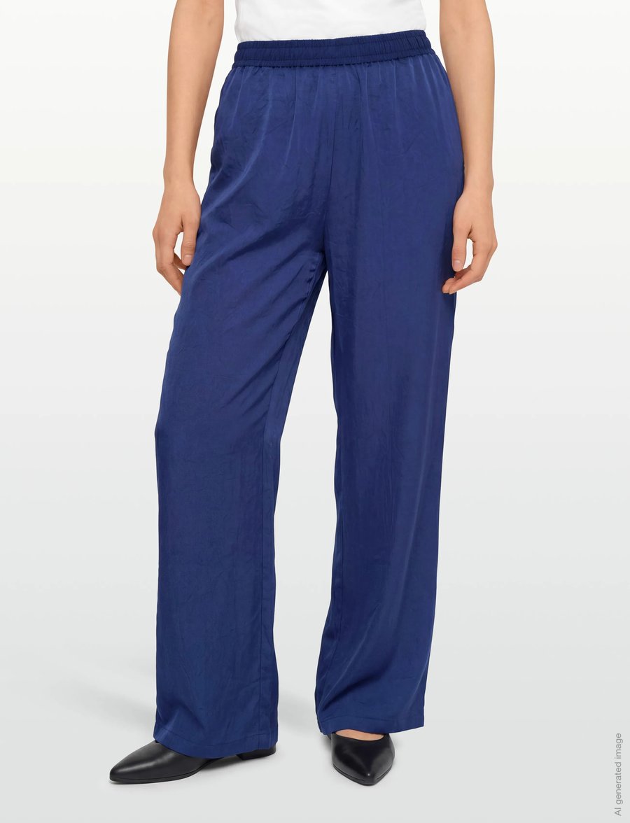 A-View - Birdie pants - hosen mit weitem bein - 281 blue - 3