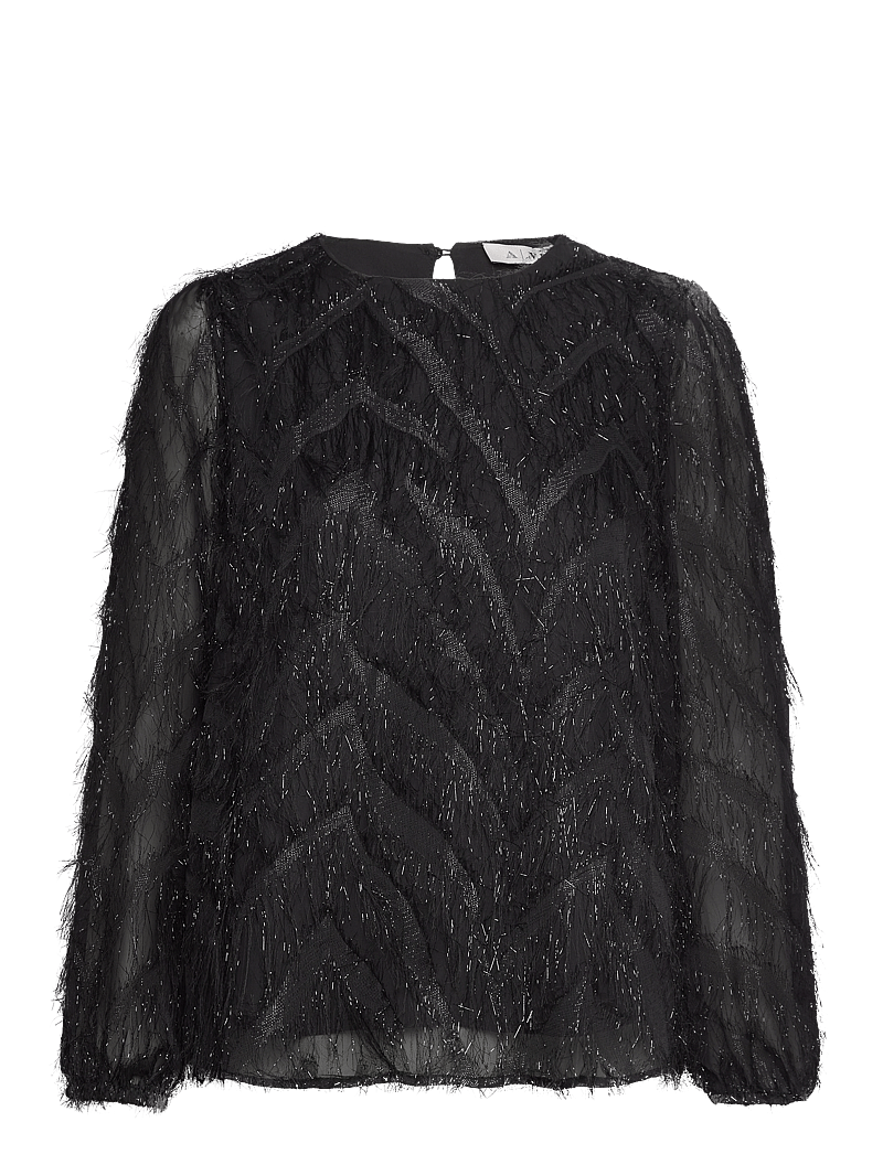 A-View - Elini blouse - langærmede bluser - black - 0