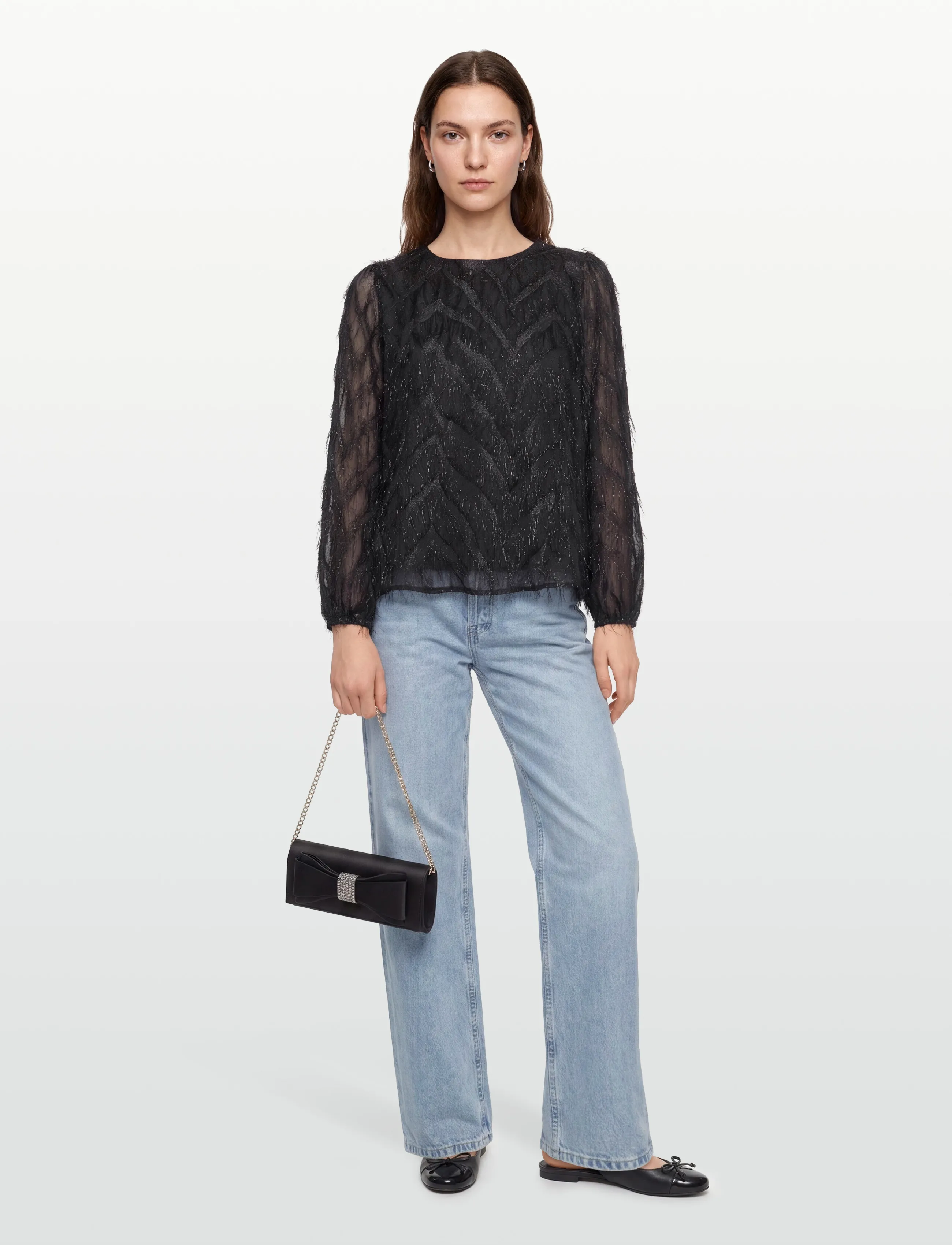 A-View Elini Blouse, 34, Black, Bluser > Langærmede, Dame