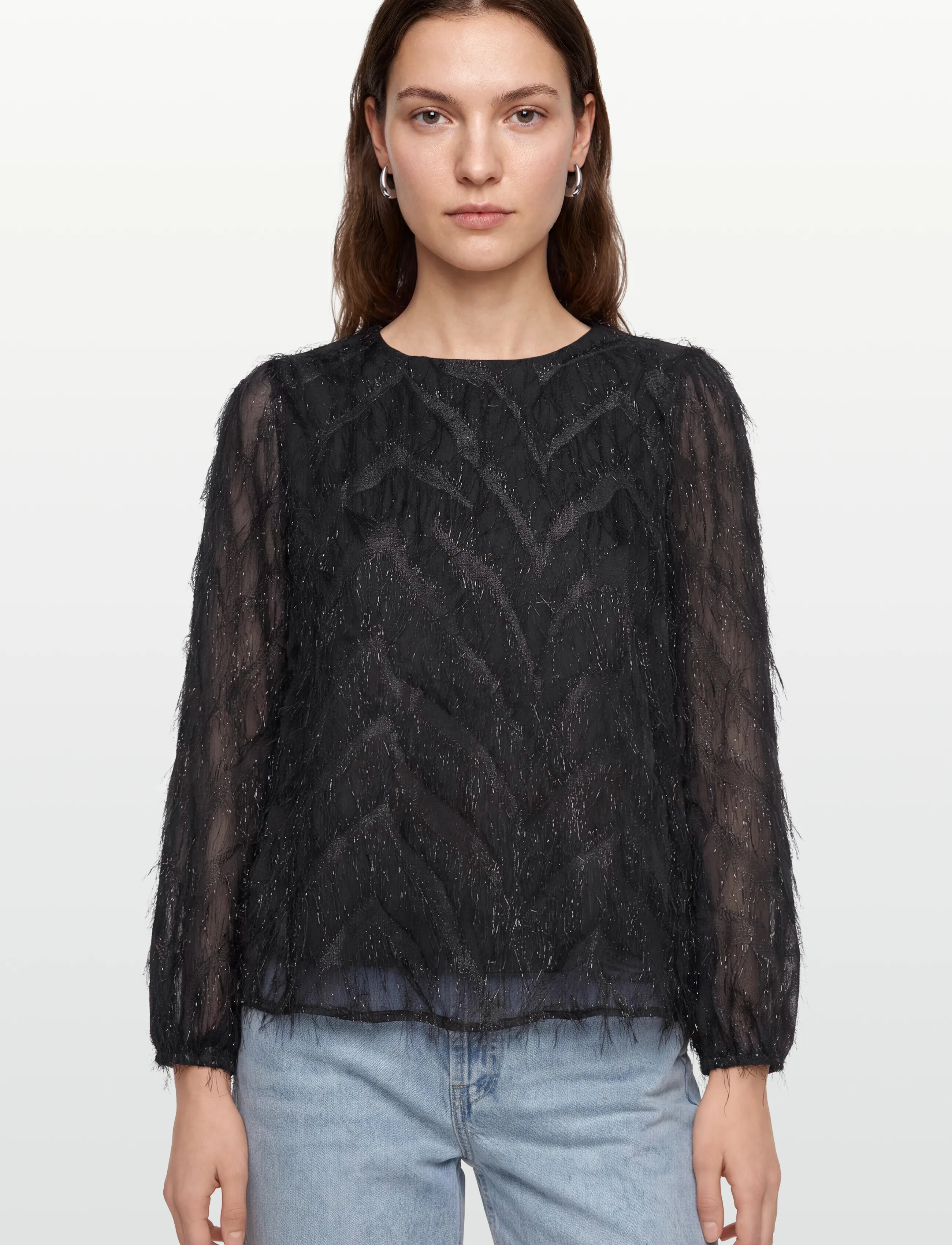 A-View - Elini blouse - langærmede bluser - black - 3