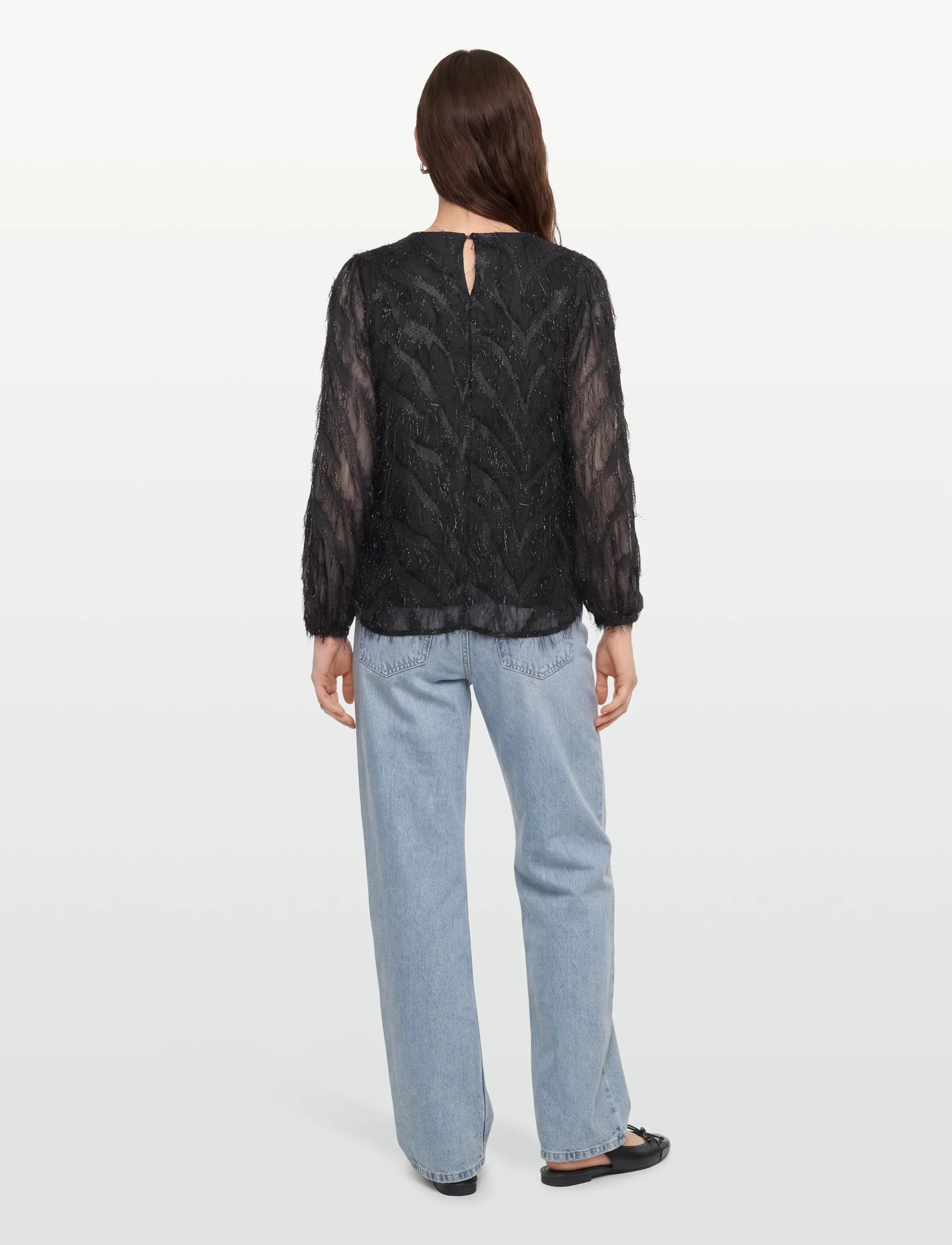 A-View - Elini blouse - langærmede bluser - black - 4