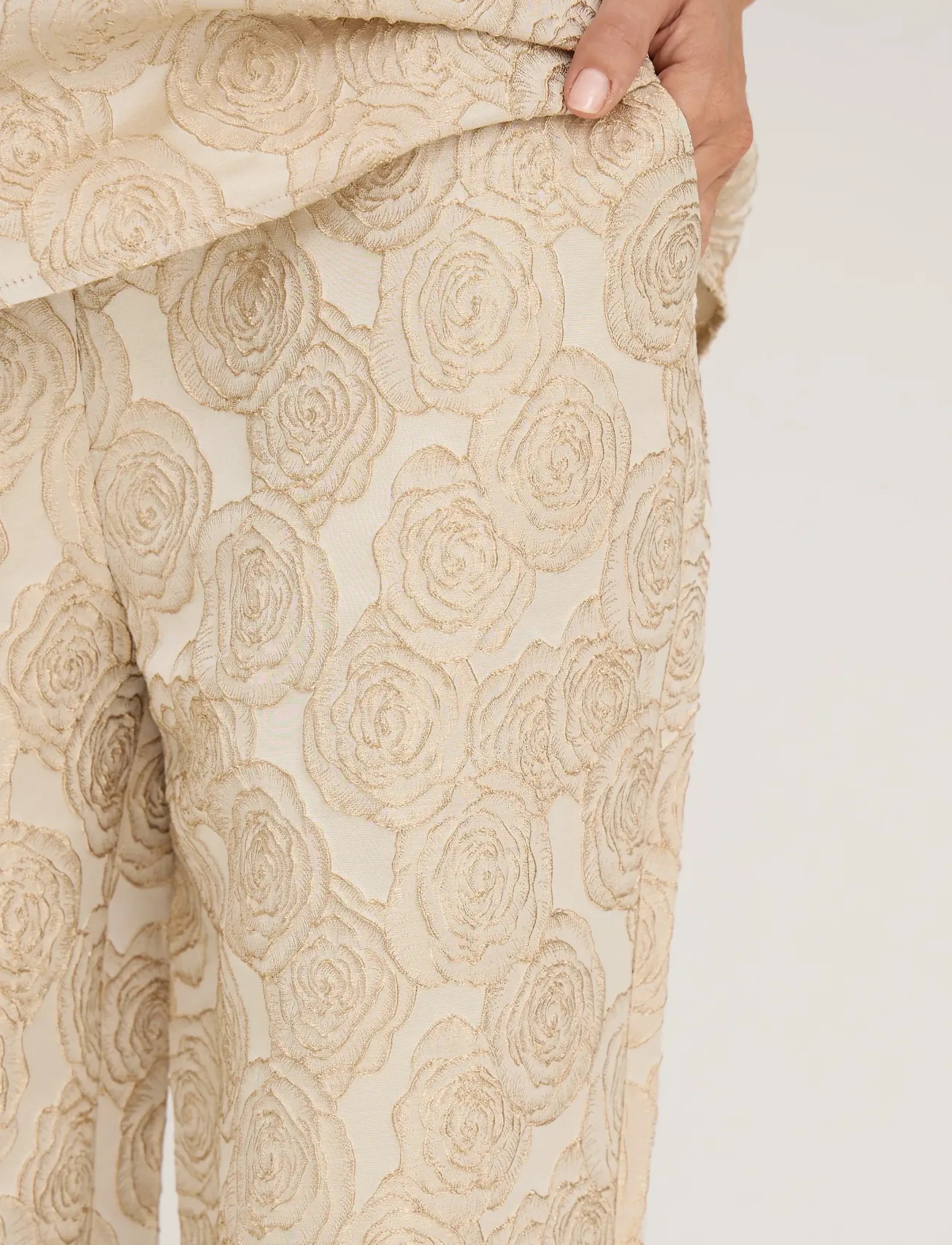 A-View - Aria pants - tiesaus kirpimo kelnės - sand - 4