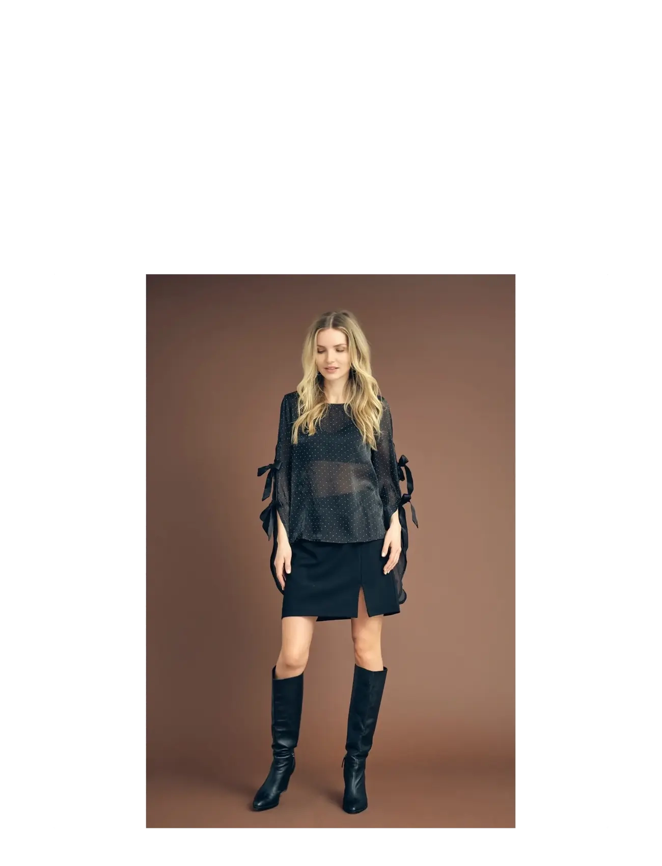 A-View Alisa blouse - Party tops - 999 BLACK / black